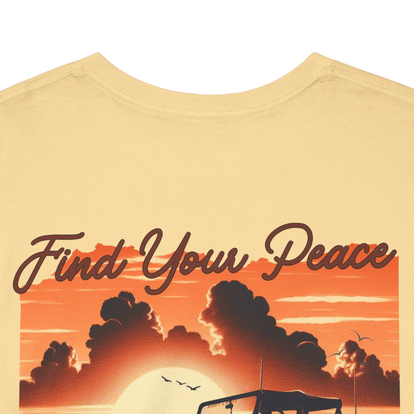 Find Your Peace Unisex Heavy Cotton Tee - Relaxed Vibe Shirt for Adventure Seekers