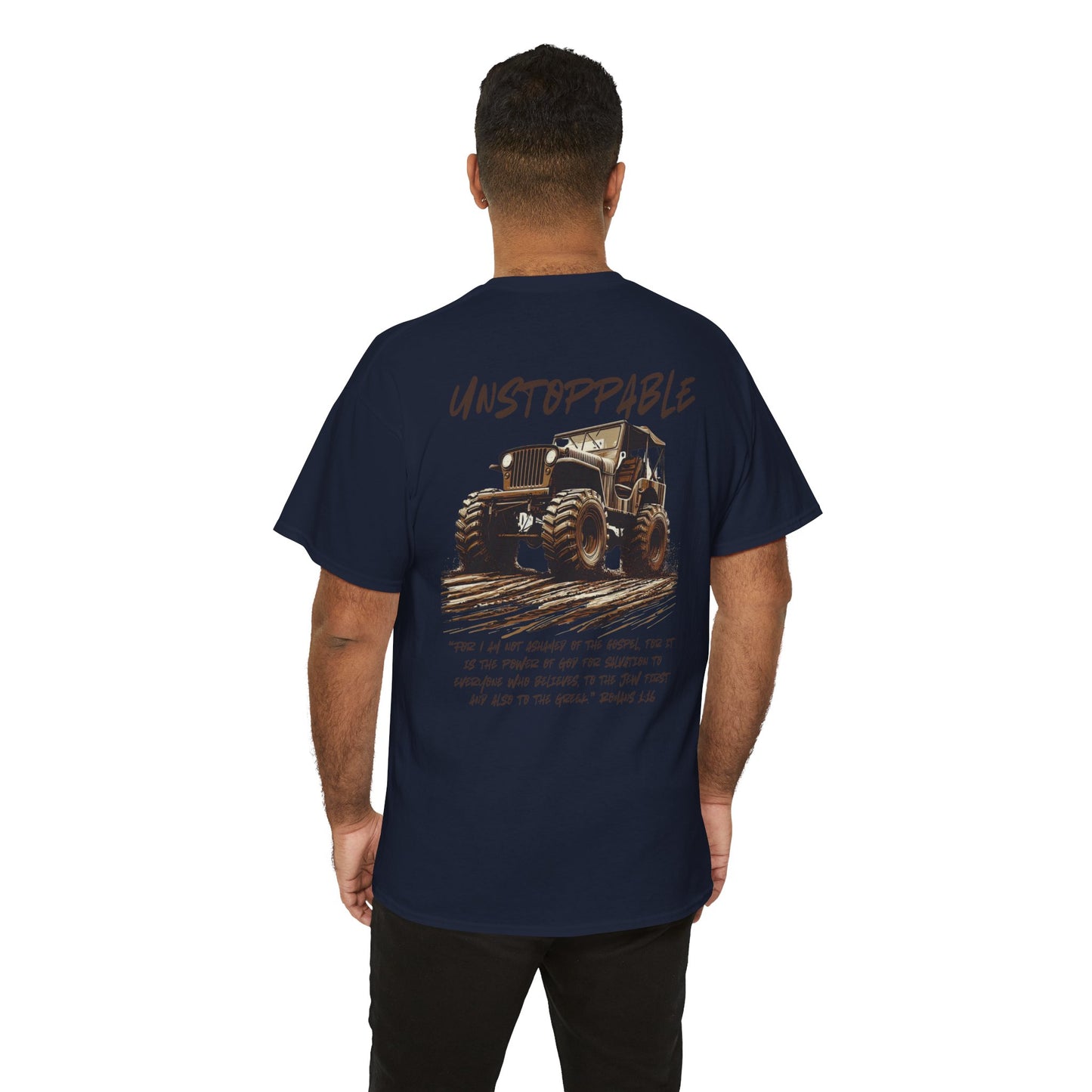 Unstoppable Faith Off-Road T-shirt – Romans 1:16