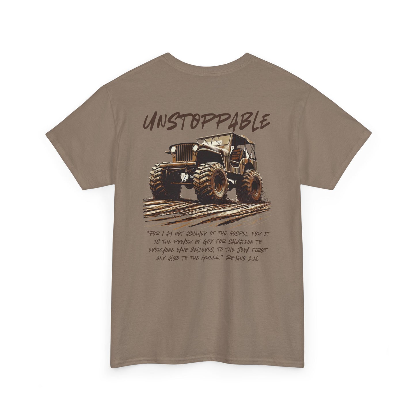 Unstoppable Faith Off-Road T-shirt – Romans 1:16