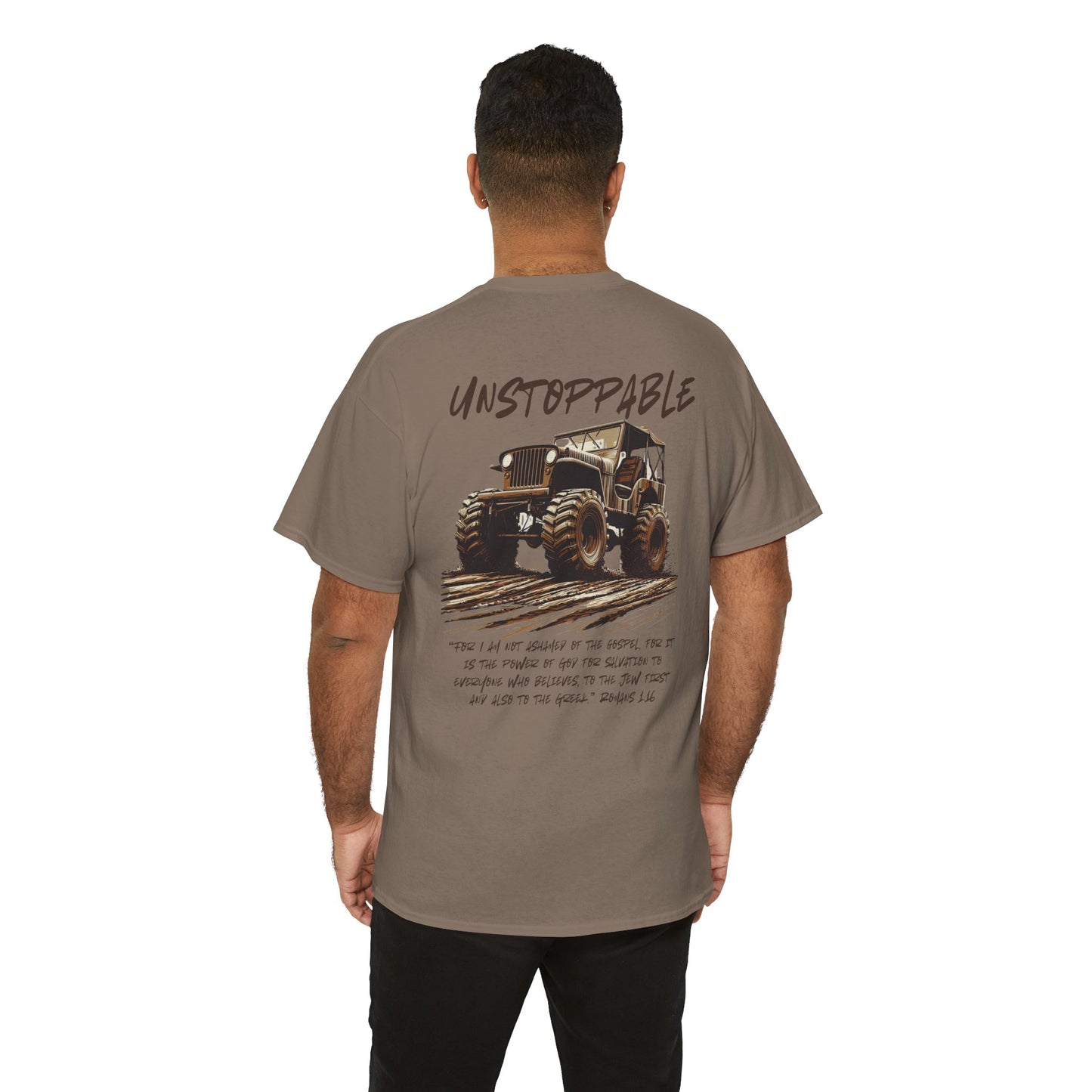 Unstoppable Faith Off-Road T-shirt – Romans 1:16