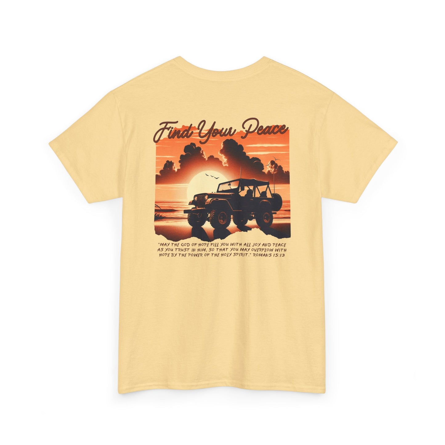 Find Your Peace Unisex Heavy Cotton Tee - Relaxed Vibe Shirt for Adventure Seekers