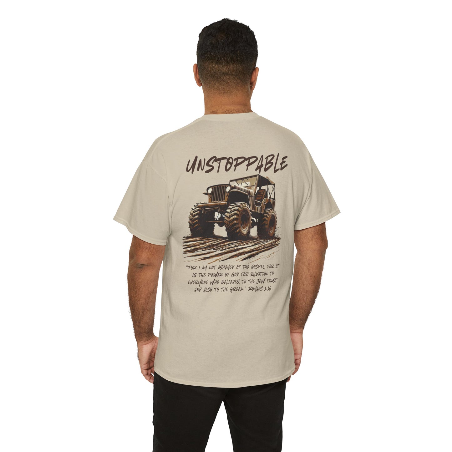 Unstoppable Faith Off-Road T-shirt – Romans 1:16