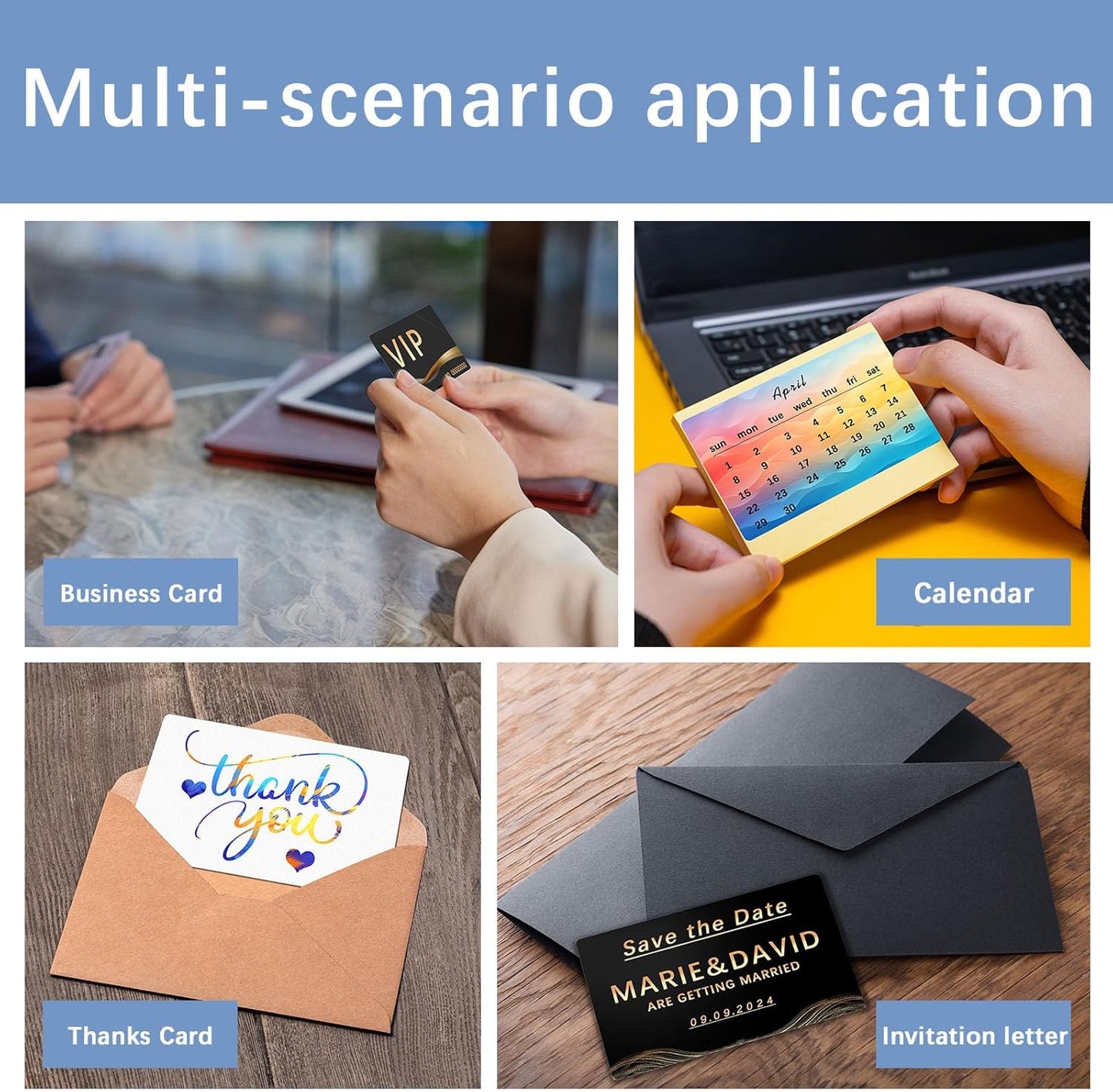 Custom Aluminum Business Cards – Durable, Sleek & Personalized (3.4" x 2.1")