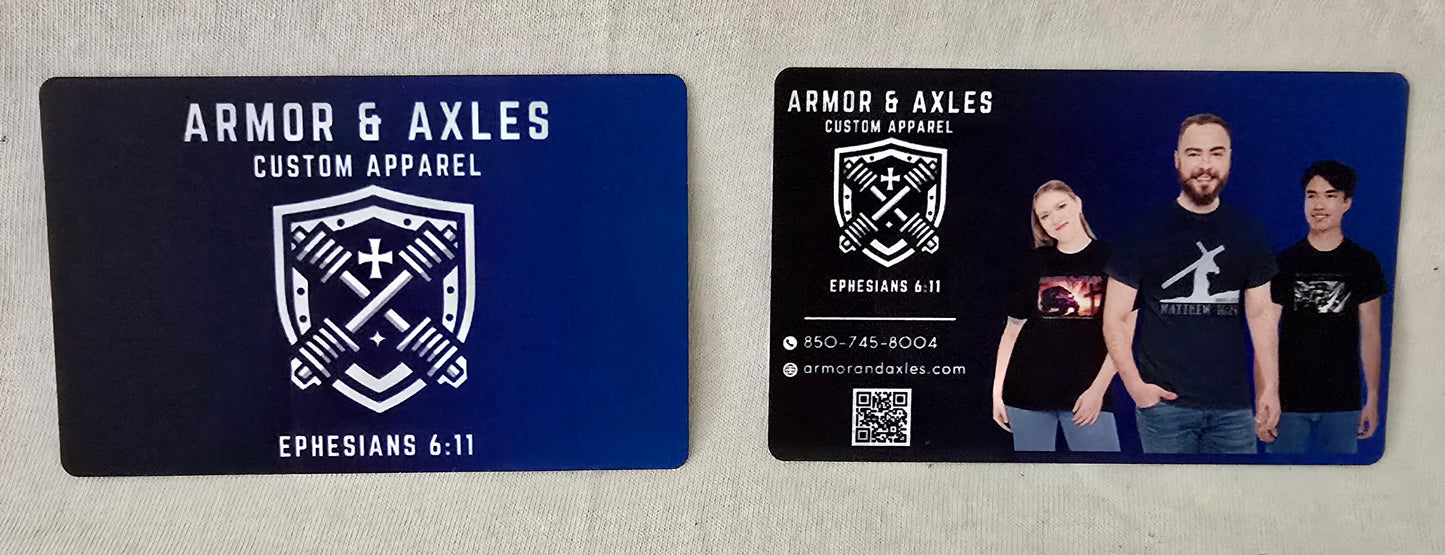 Custom Aluminum Business Cards – Durable, Sleek & Personalized (3.4" x 2.1")