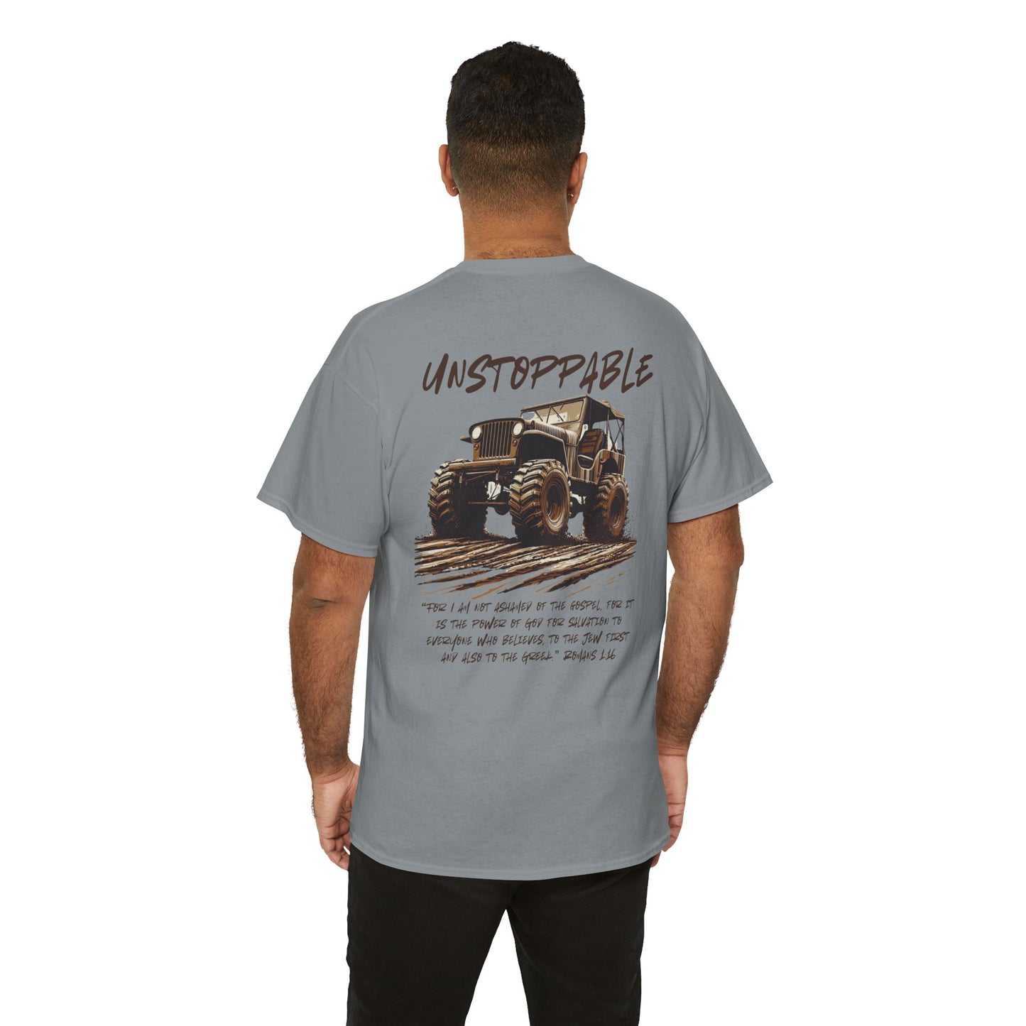 Unstoppable Faith Off-Road T-shirt – Romans 1:16