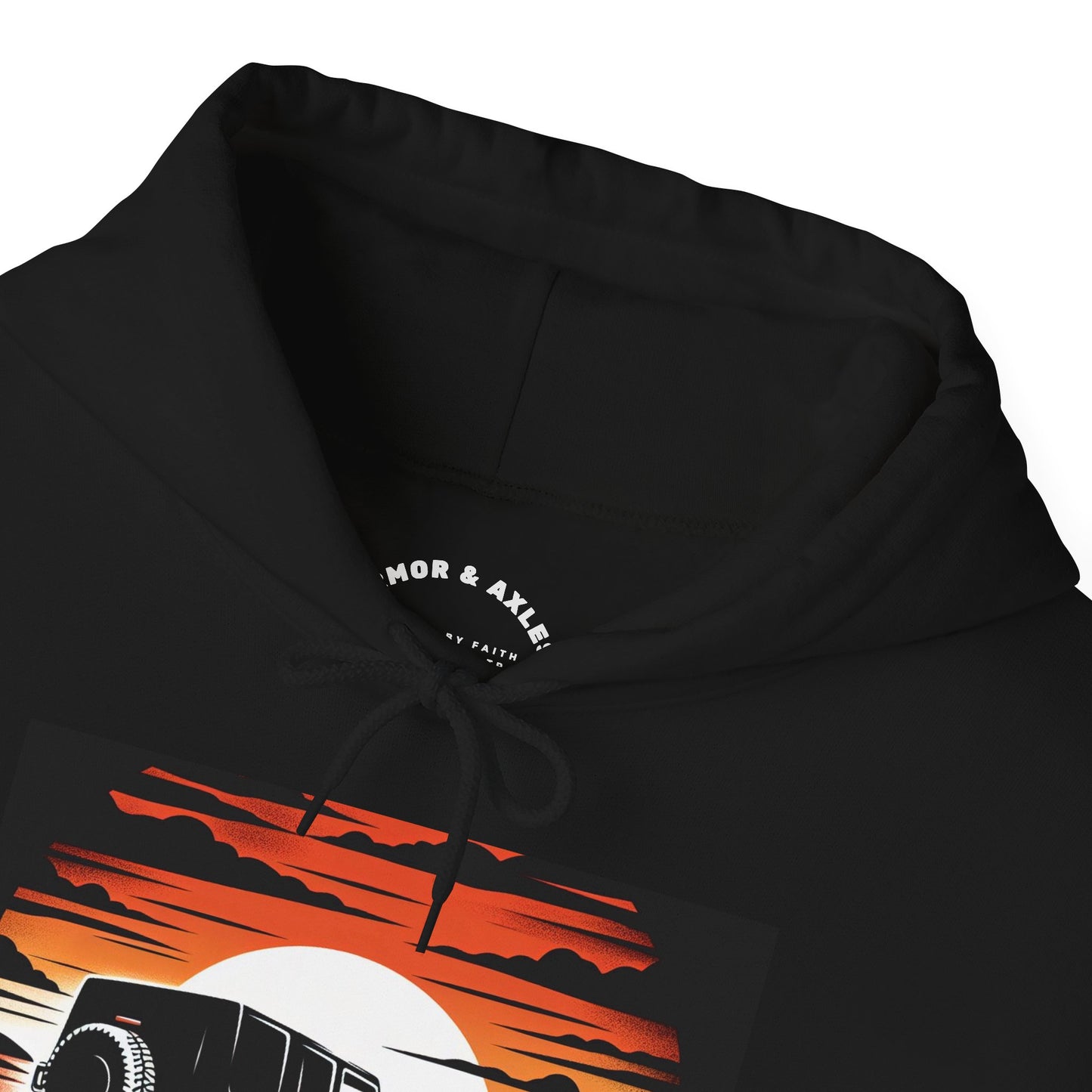 Silhouette Off-Roader Graphic Design Unisex Heavy Blend™ Hooded Sweatshirt