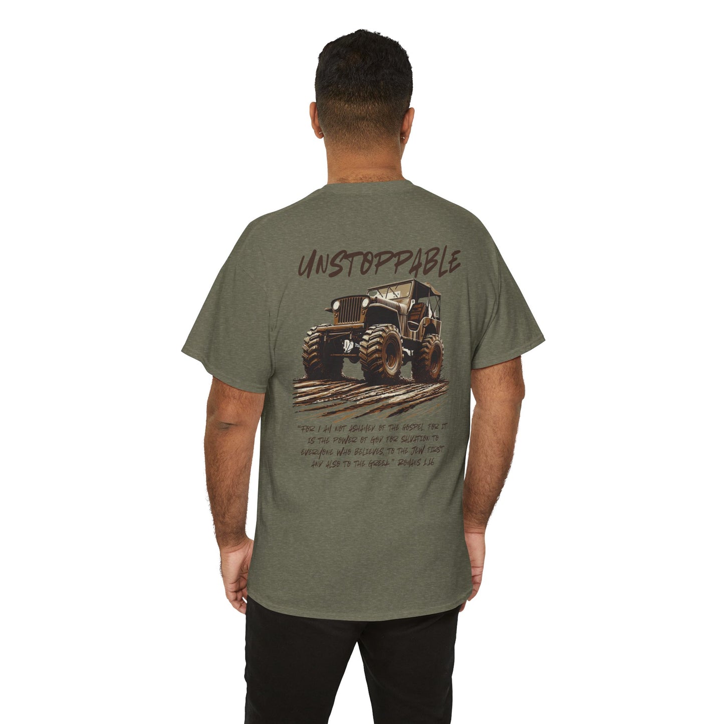 Unstoppable Faith Off-Road T-shirt – Romans 1:16