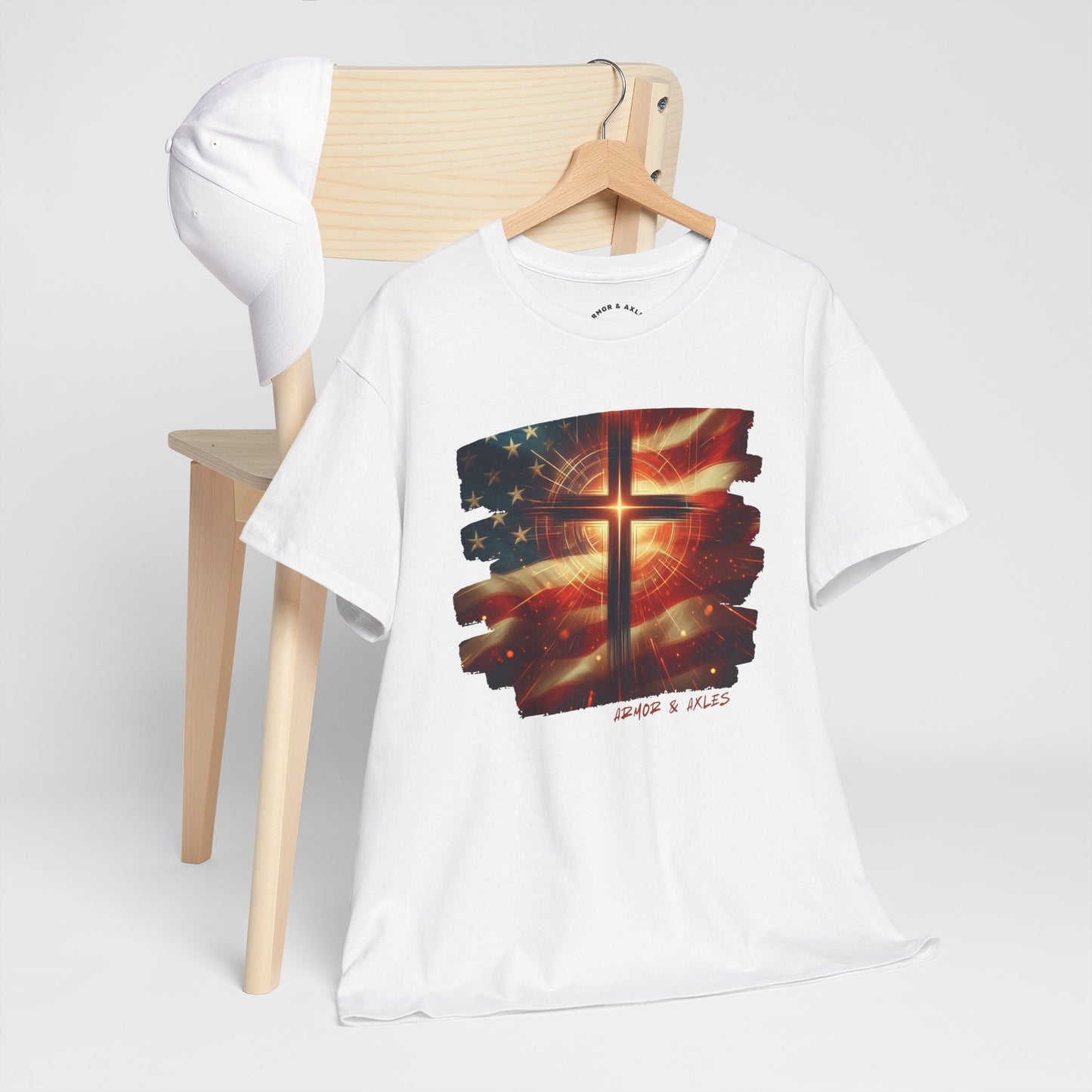 Radiant Cross American Flag T-Shirt
