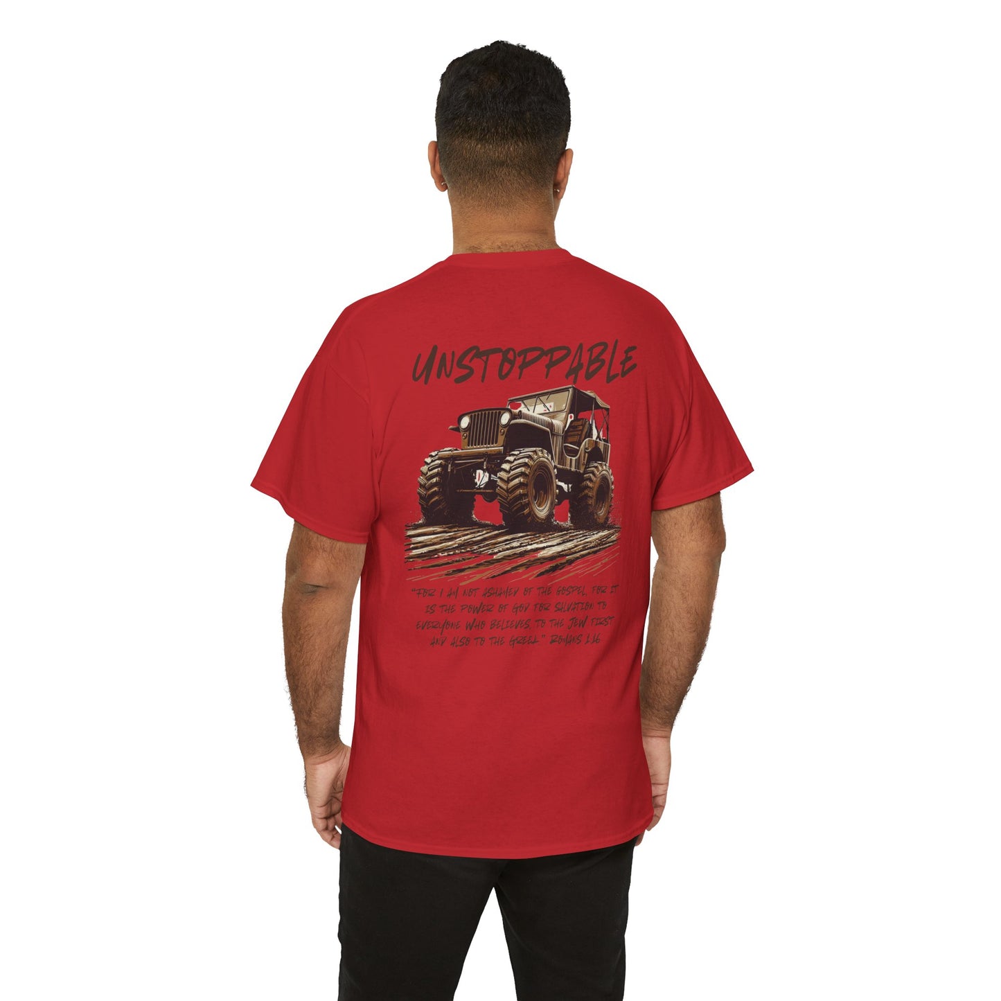 Unstoppable Faith Off-Road T-shirt – Romans 1:16