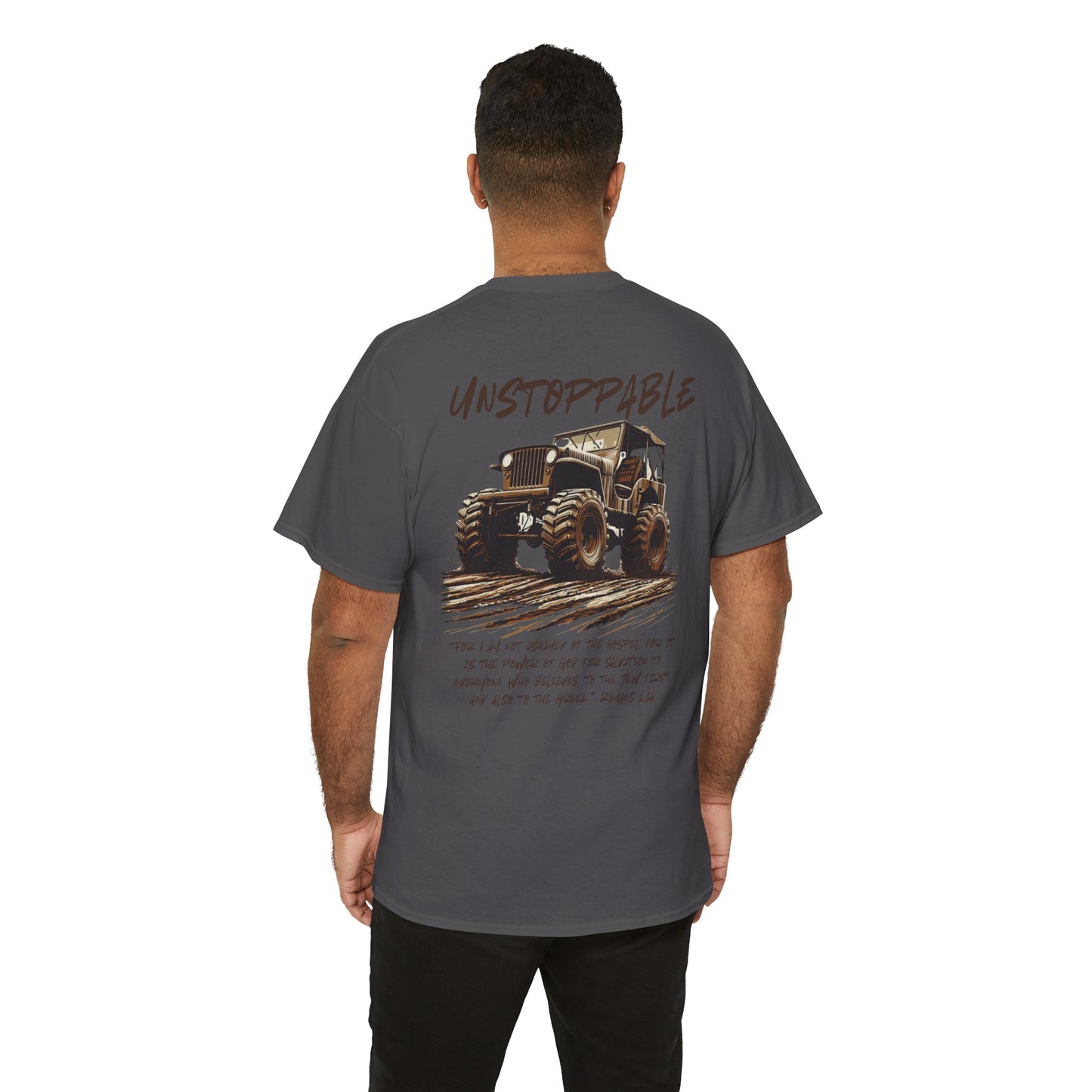 Unstoppable Faith Off-Road T-shirt – Romans 1:16
