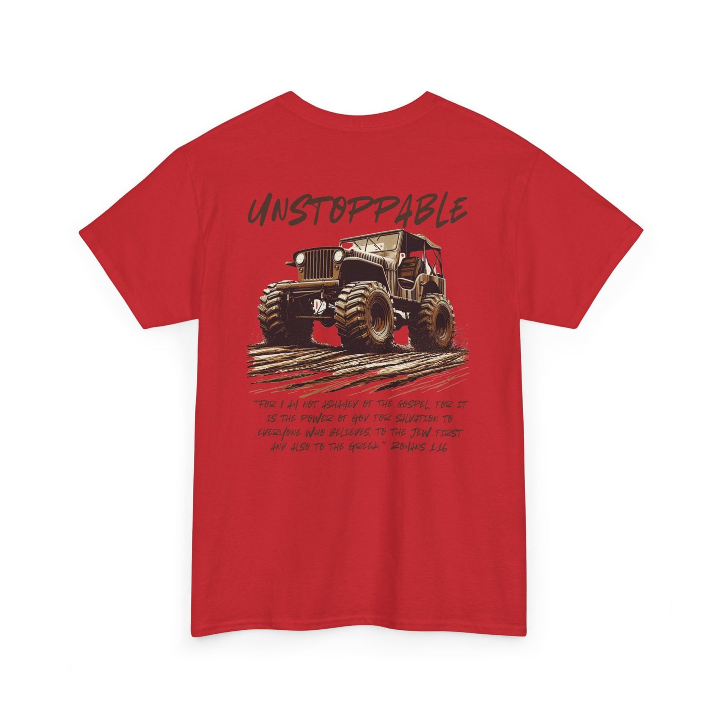 Unstoppable Faith Off-Road T-shirt – Romans 1:16