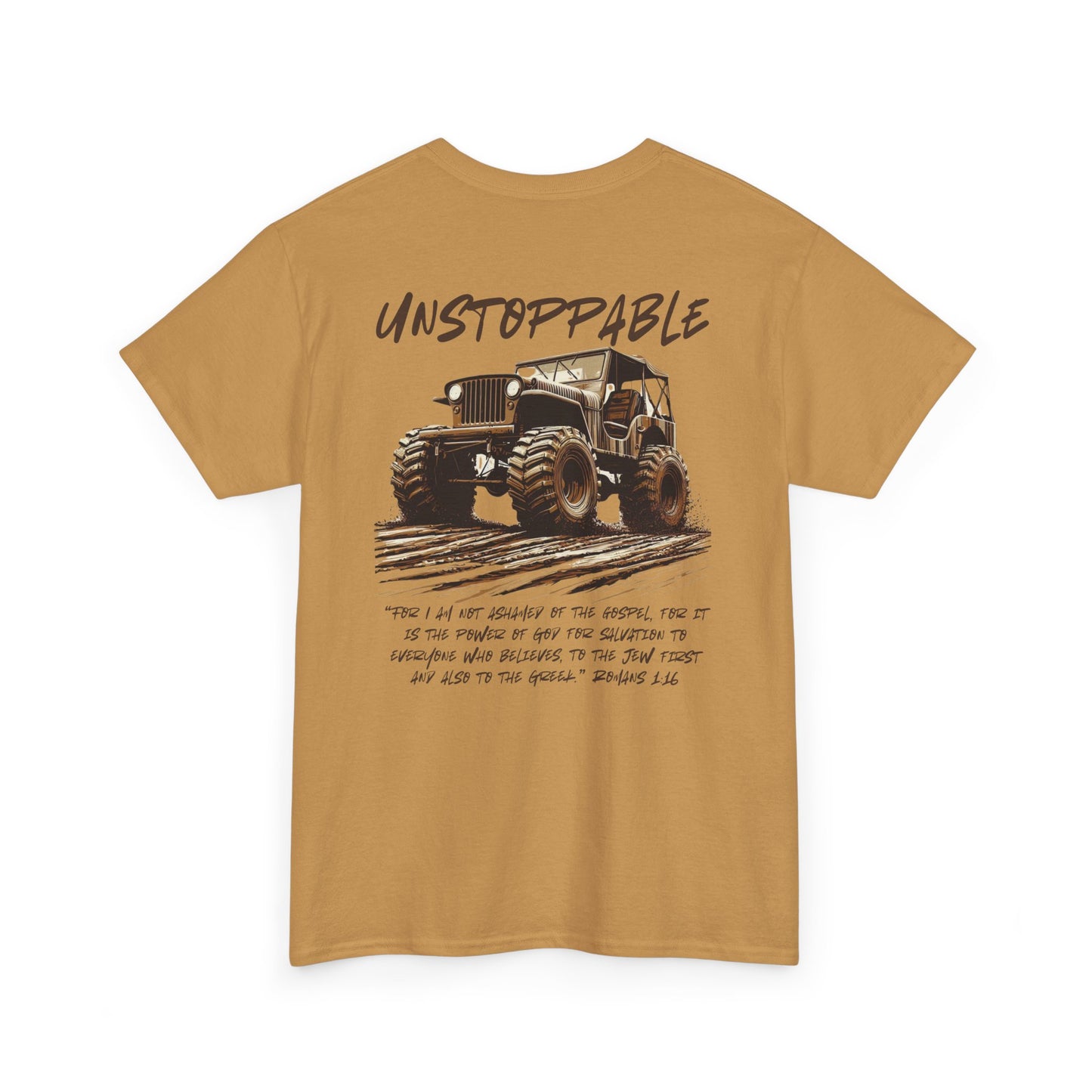 Unstoppable Faith Off-Road T-shirt – Romans 1:16
