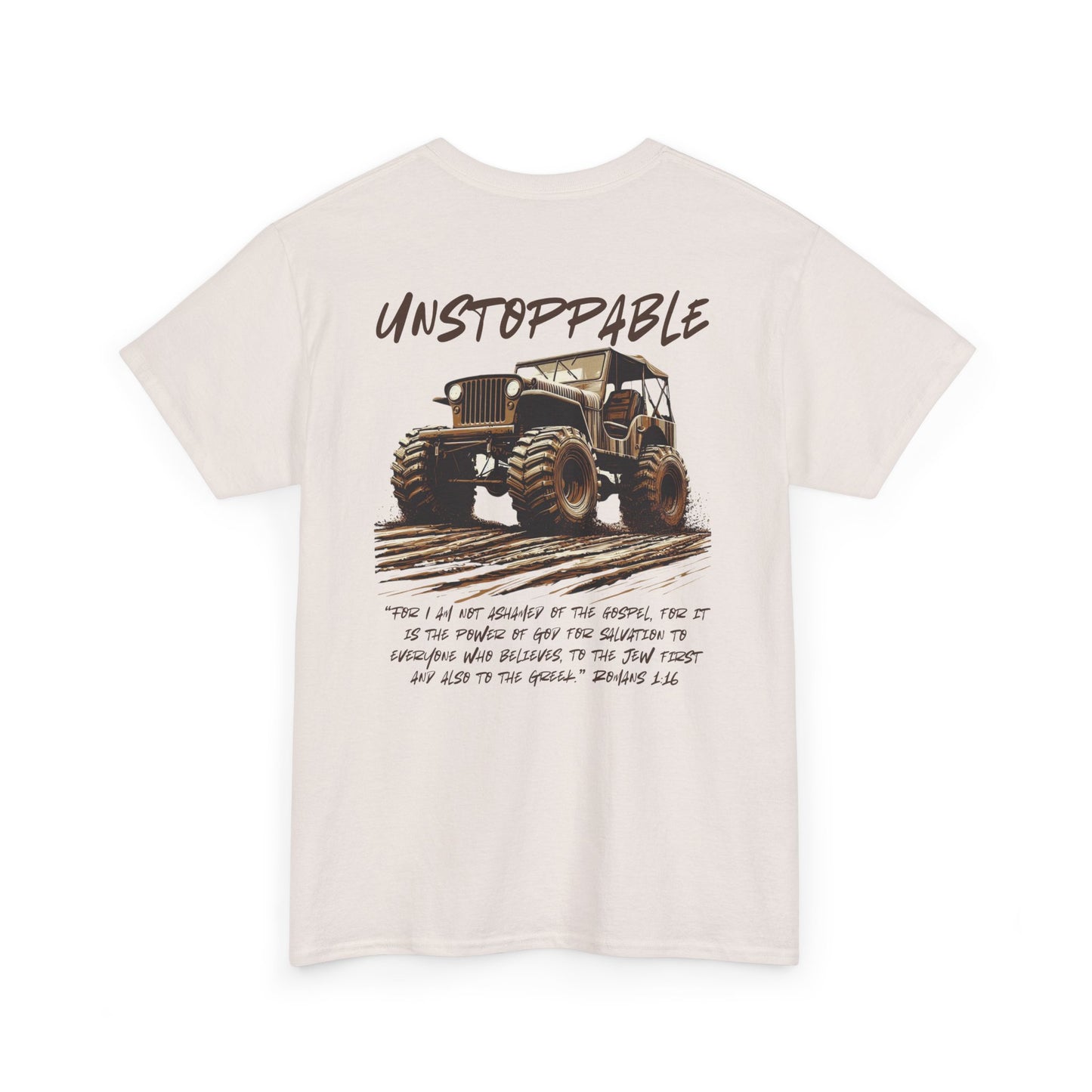Unstoppable Faith Off-Road T-shirt – Romans 1:16