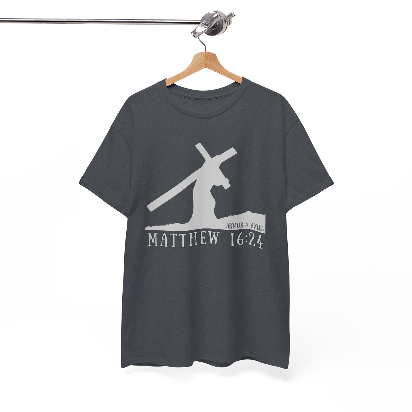 Carry Your Cross T-Shirt - Mathew 16:24