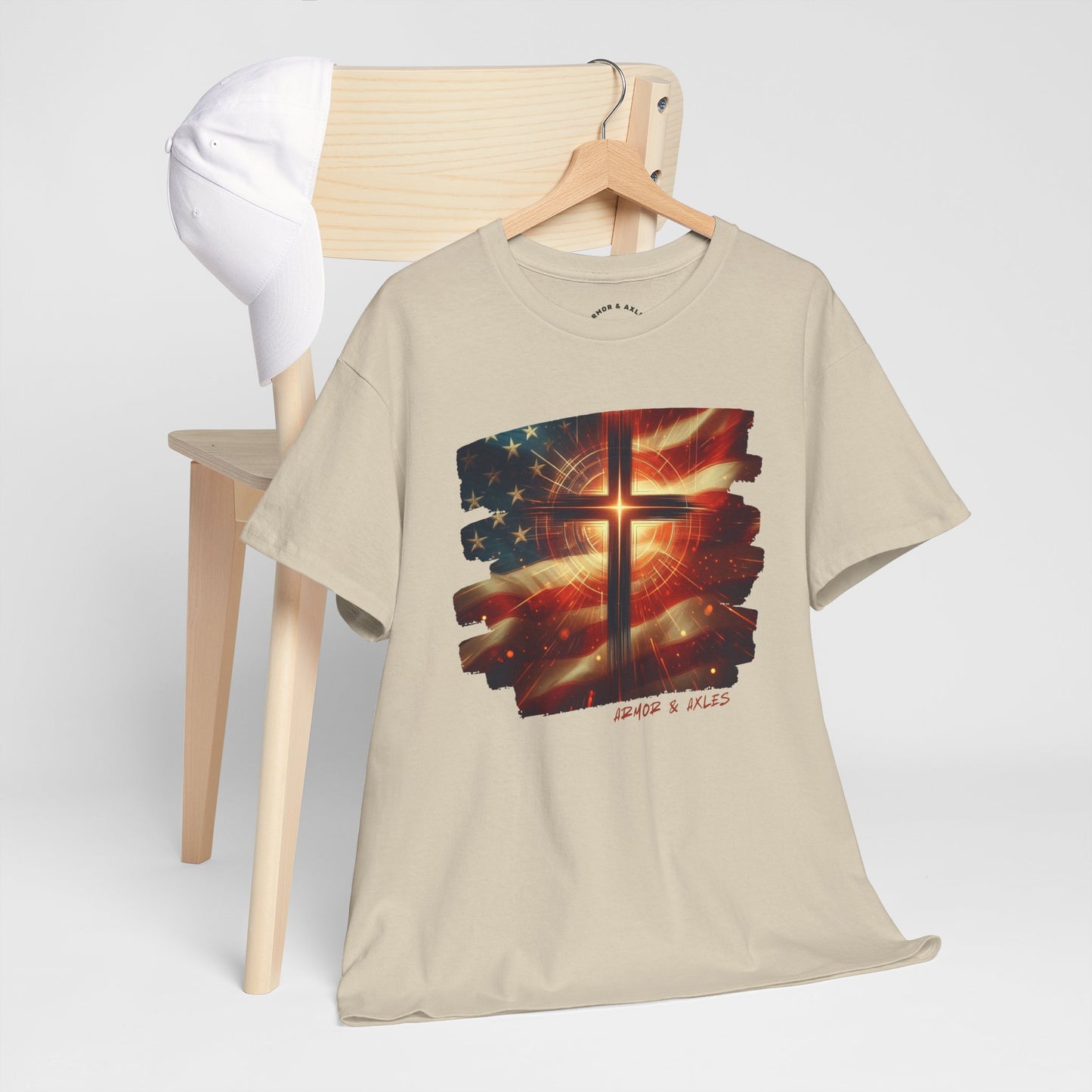 Radiant Cross American Flag T-Shirt