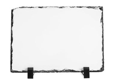 Photo Slate Rock Plaque Frame with Display Stand