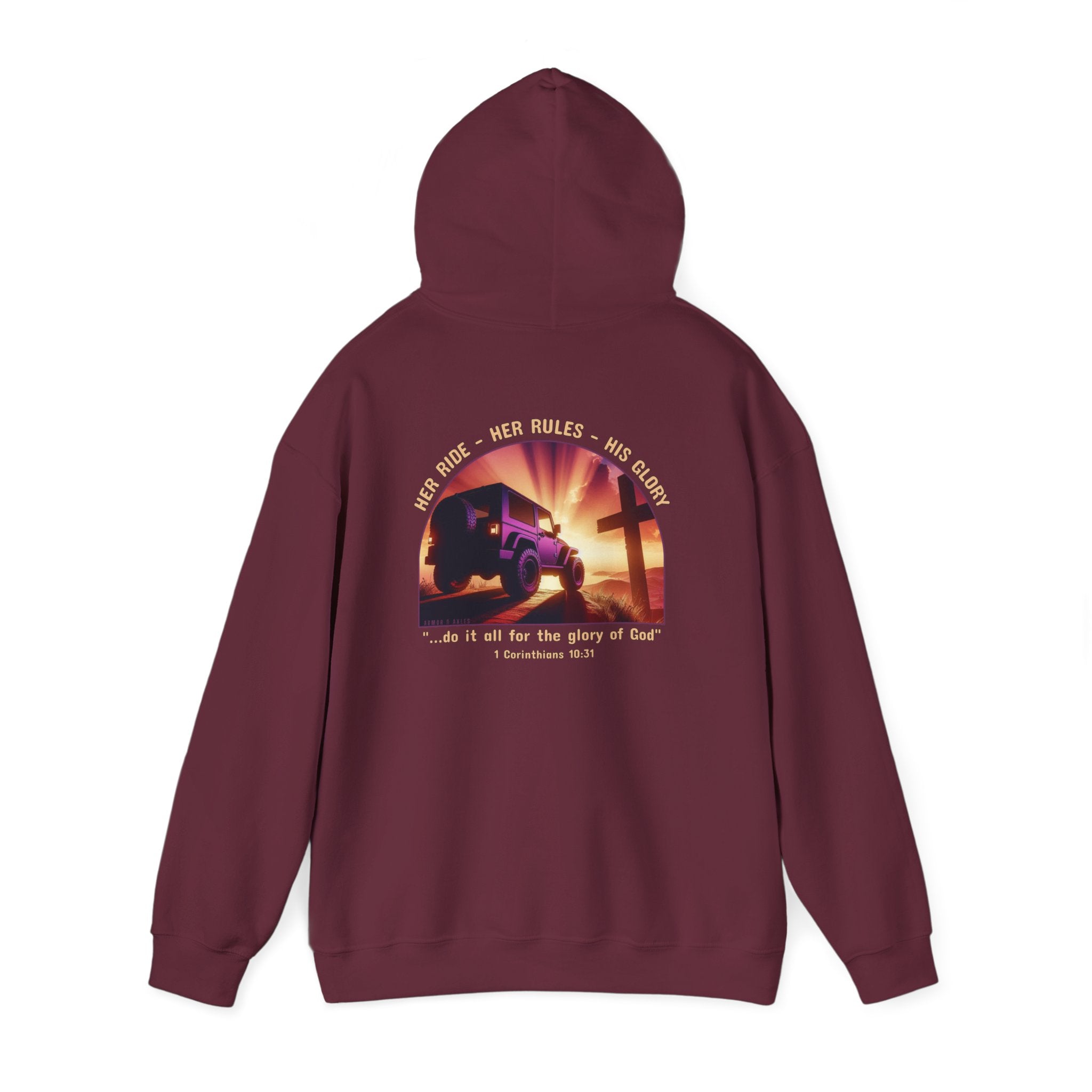 Her Ride Her Rules His Glory Blend Hooded Sweatshirt