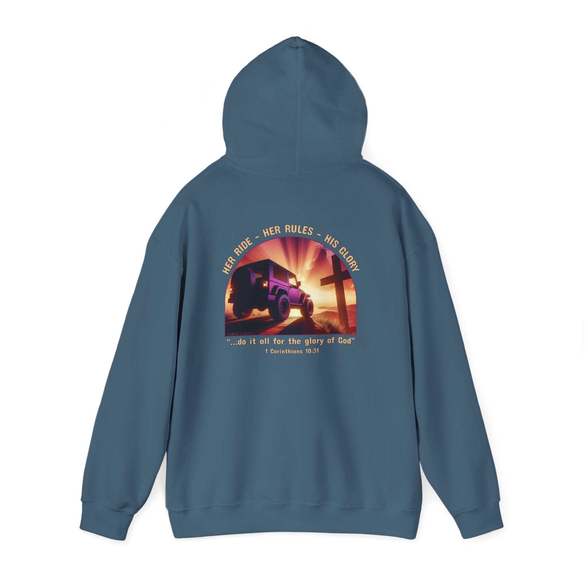 Her Ride Her Rules His Glory Blend Hooded Sweatshirt