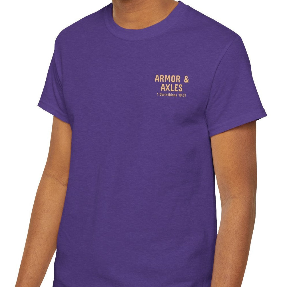 Christian off-road women’s t-shirt Her Ride Her Rules His Glory

Faith-based women’s 4x4 off-road apparel by Armor & Axles

Women’s Christian trail lifestyle t-shirt