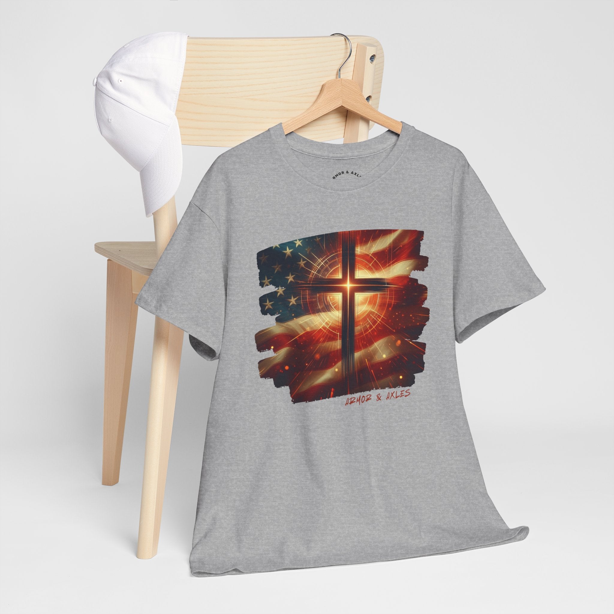 Radiant Cross American Flag T-Shirt
