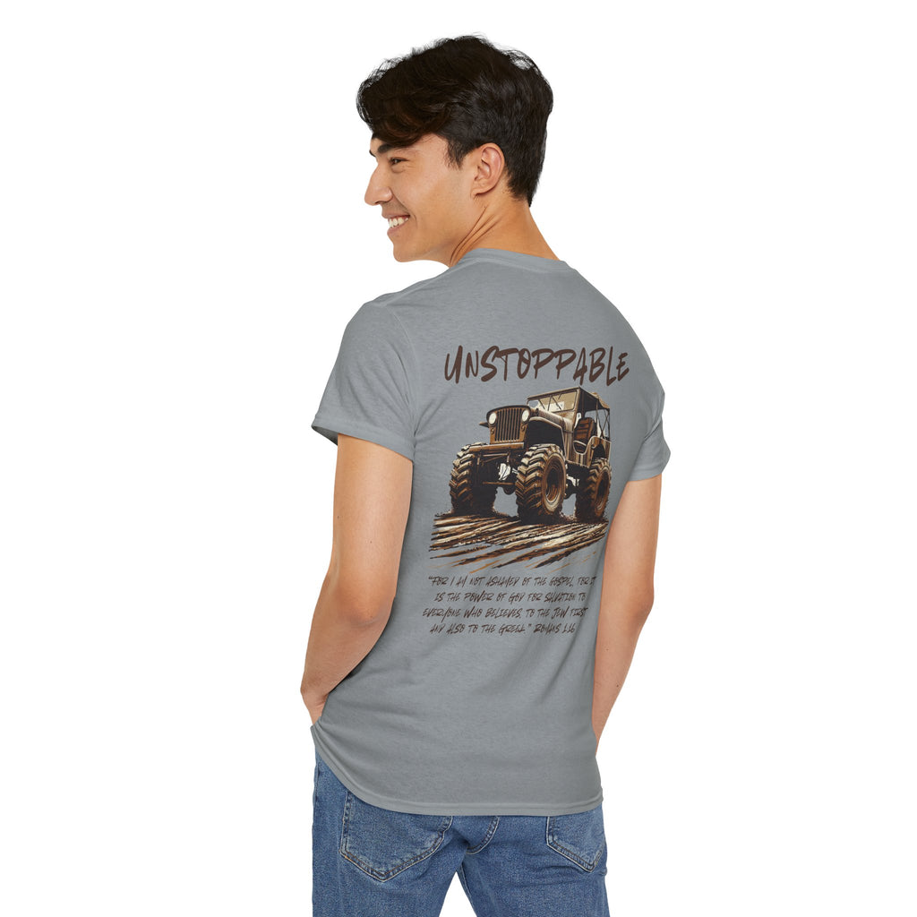 Unstoppable Faith Off-Road T-shirt – Romans 1:16