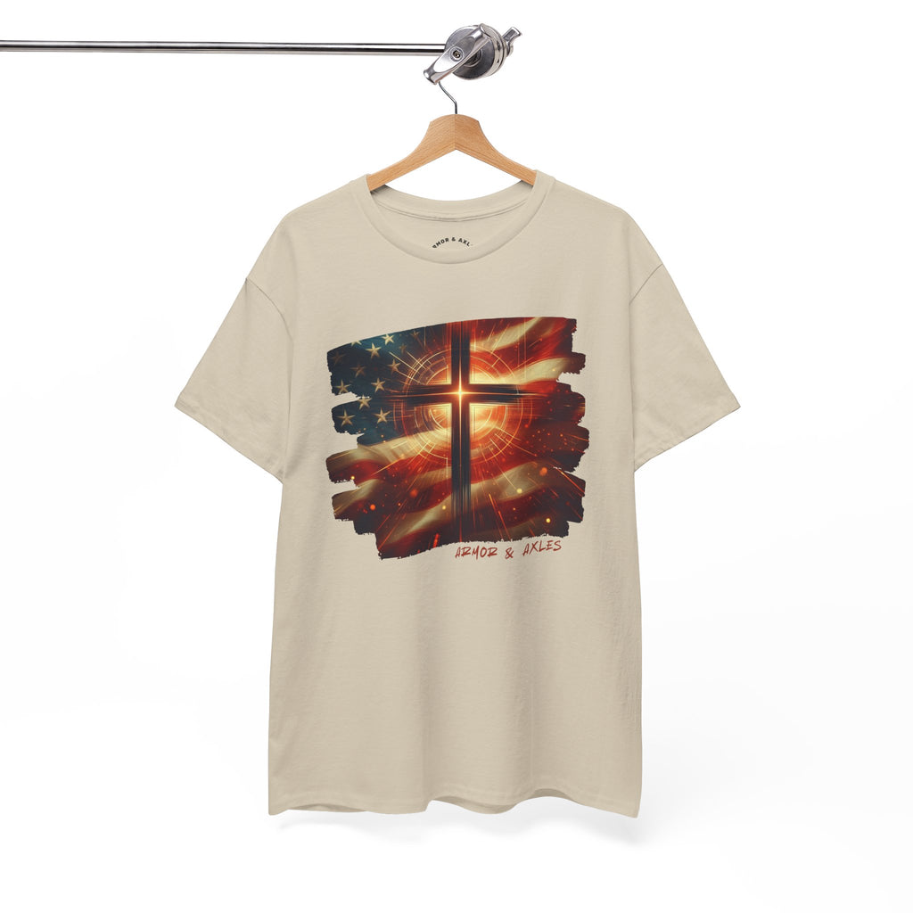 Radiant Cross American Flag T-Shirt