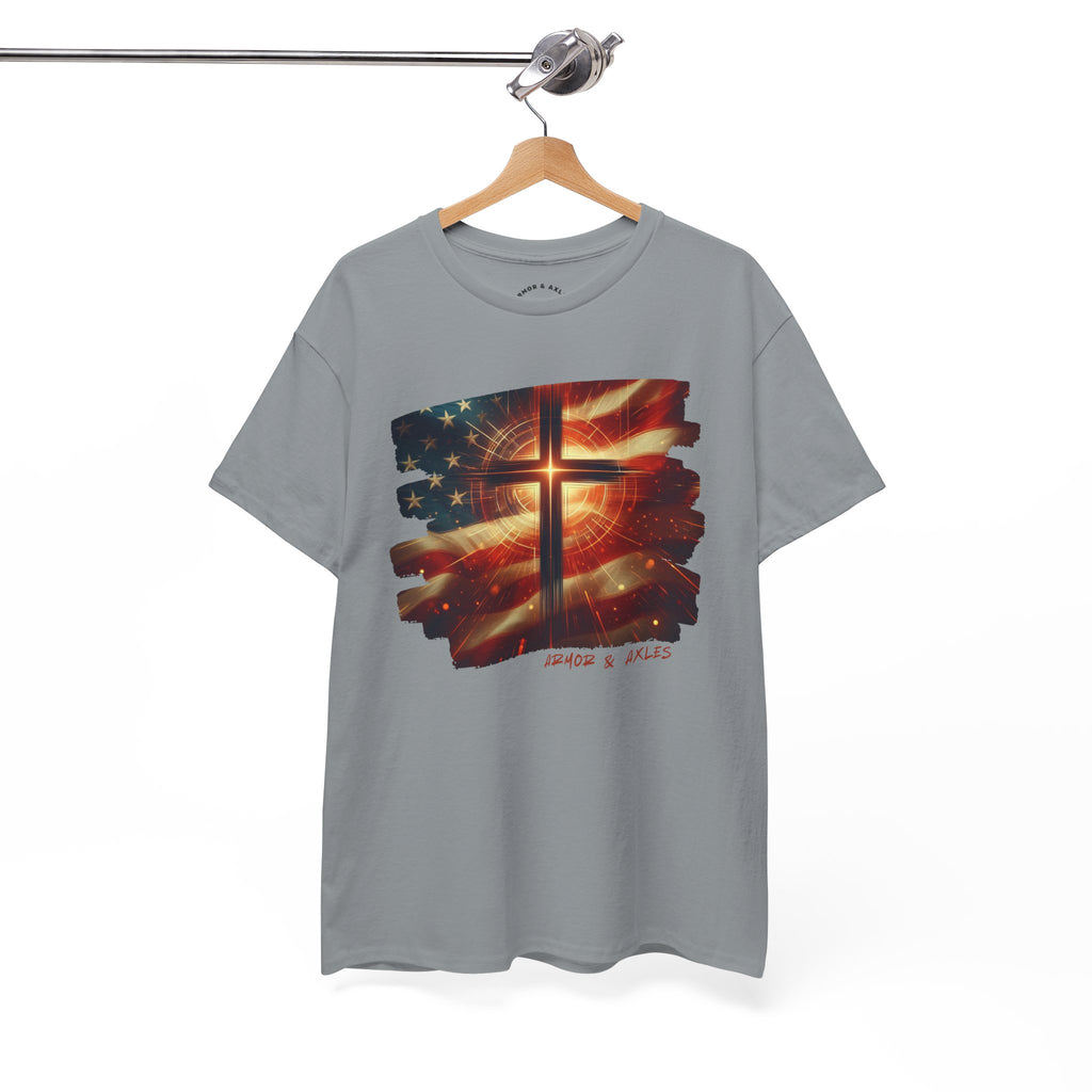 Radiant Cross American Flag T-Shirt