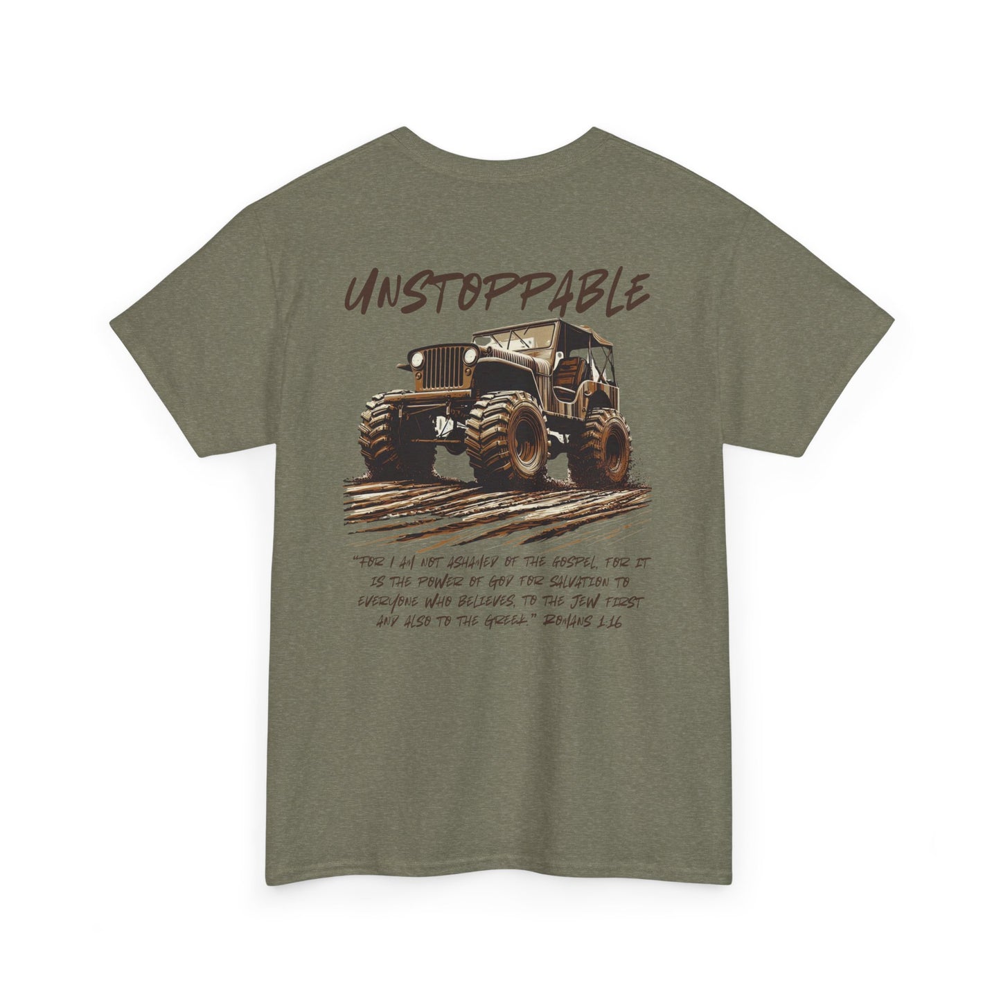Unstoppable Faith Off-Road T-shirt – Romans 1:16