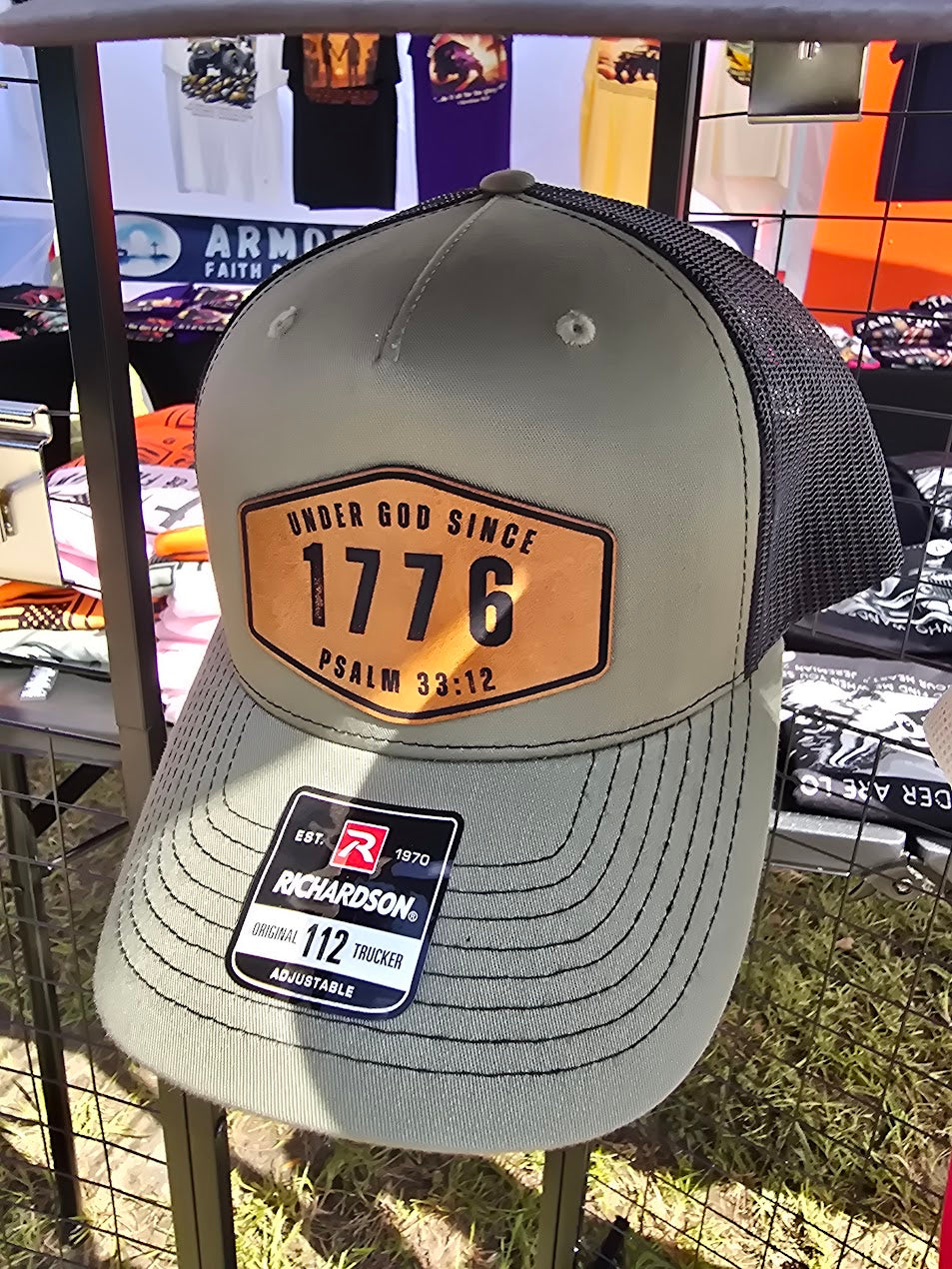 Under God Since 1776 Leather Patch Hat | Psalm 33:12 Richardson 112 Trucker