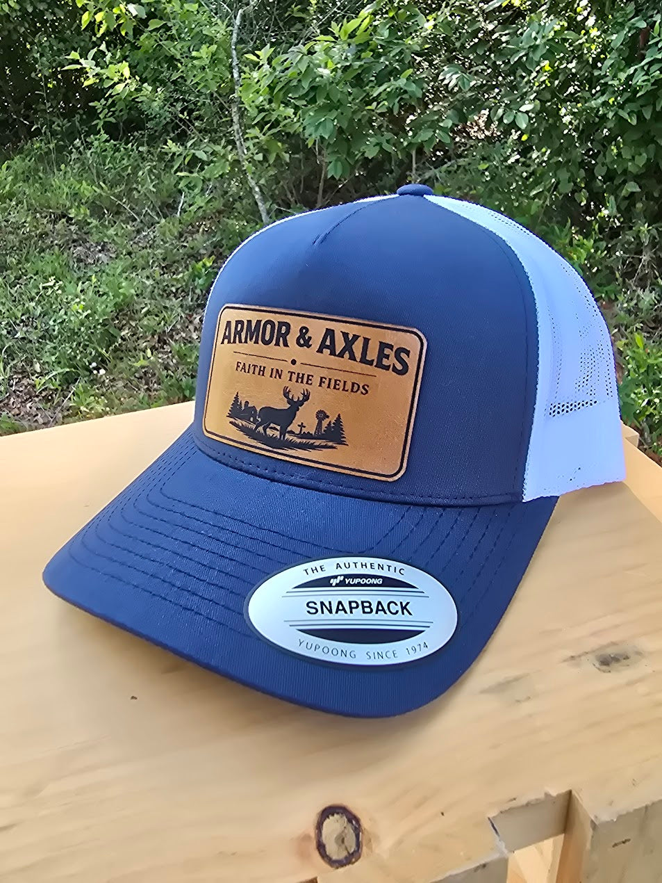 Faith in the Fields Leather Patch Hat | Armor & Axles Trucker Cap