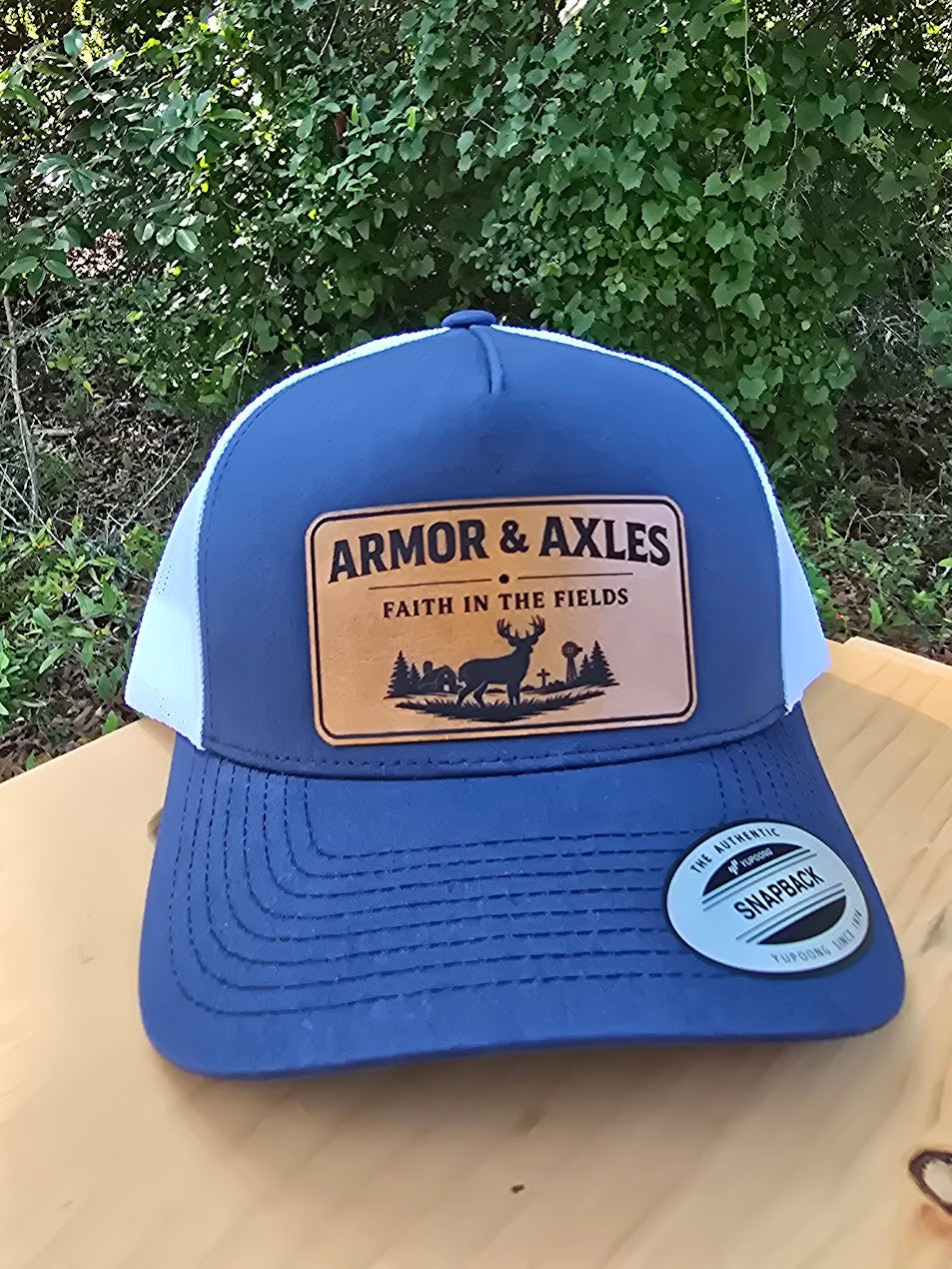 Faith in the Fields Leather Patch Hat | Armor & Axles Trucker Cap