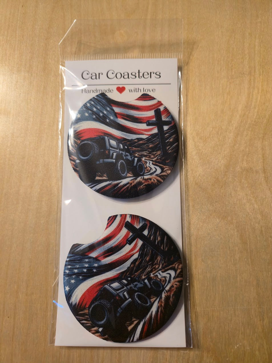 Premium Neoprene Car Coasters (Set of 2)
