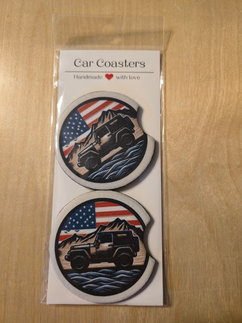 Premium Neoprene Car Coasters (Set of 2)