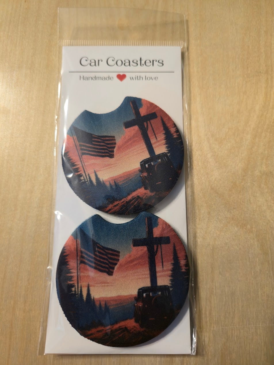 Premium Neoprene Car Coasters (Set of 2)