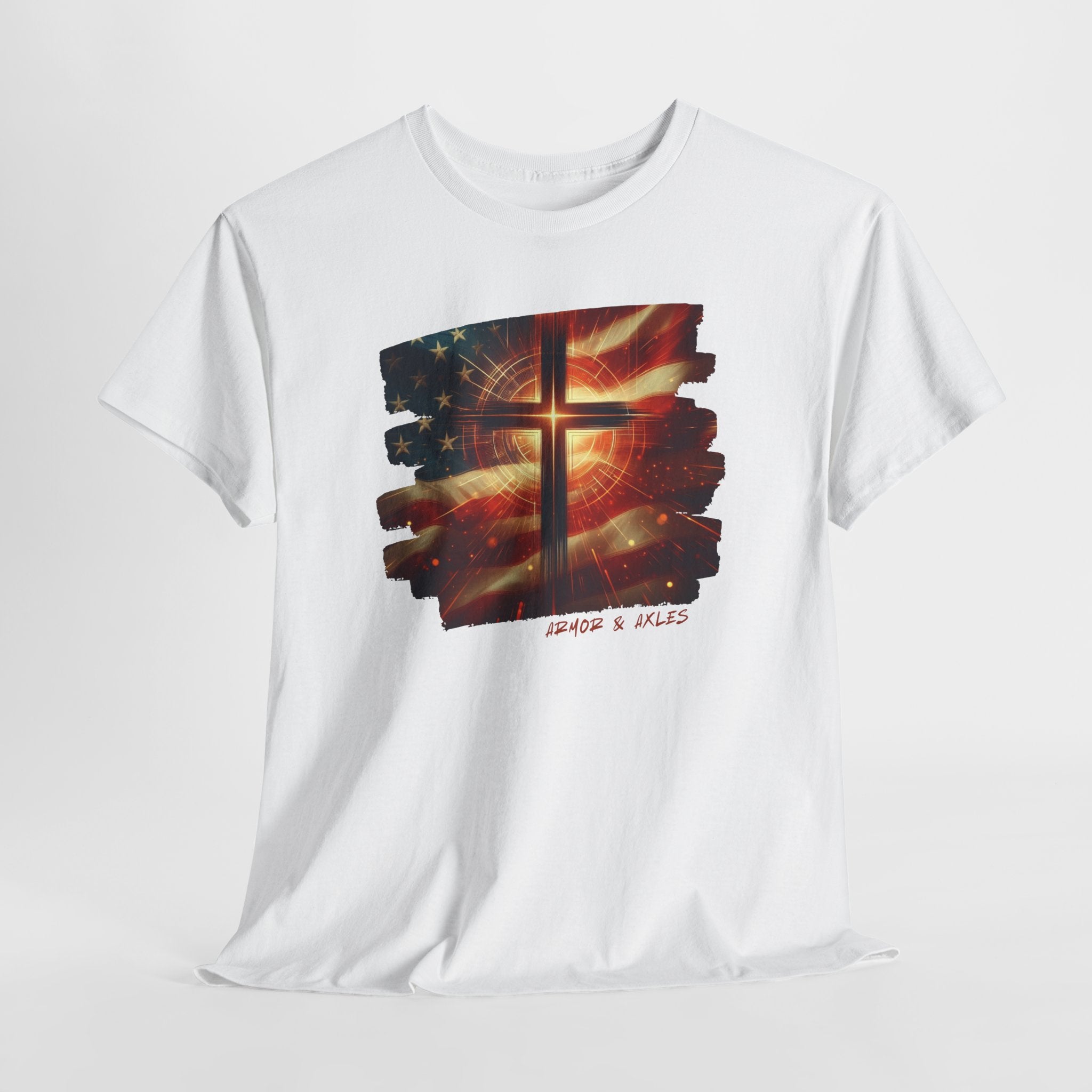 Radiant Cross American Flag T-Shirt
