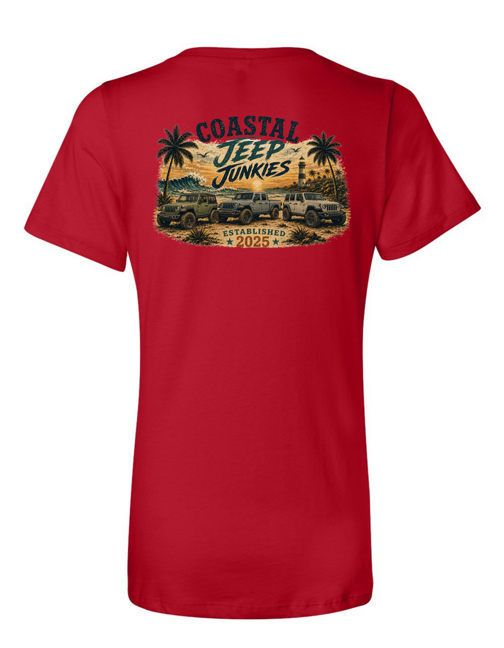 Coastal Jeep Junkies Women's Relaxed V-Neck Tee