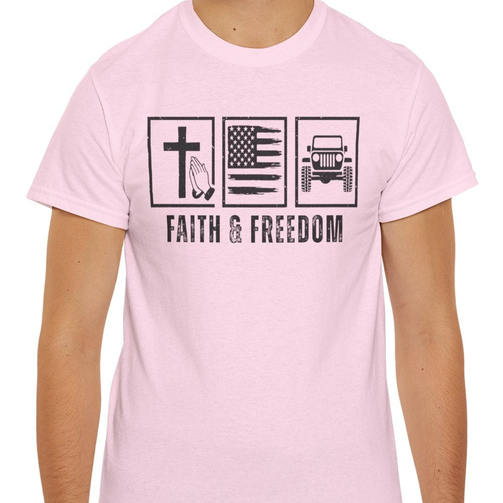 Faith & Freedom Christian off-road t-shirt by Armor & Axles

Patriotic Christian 4x4 t-shirt for off-road enthusiasts

Faith-based freedom themed off-road apparel