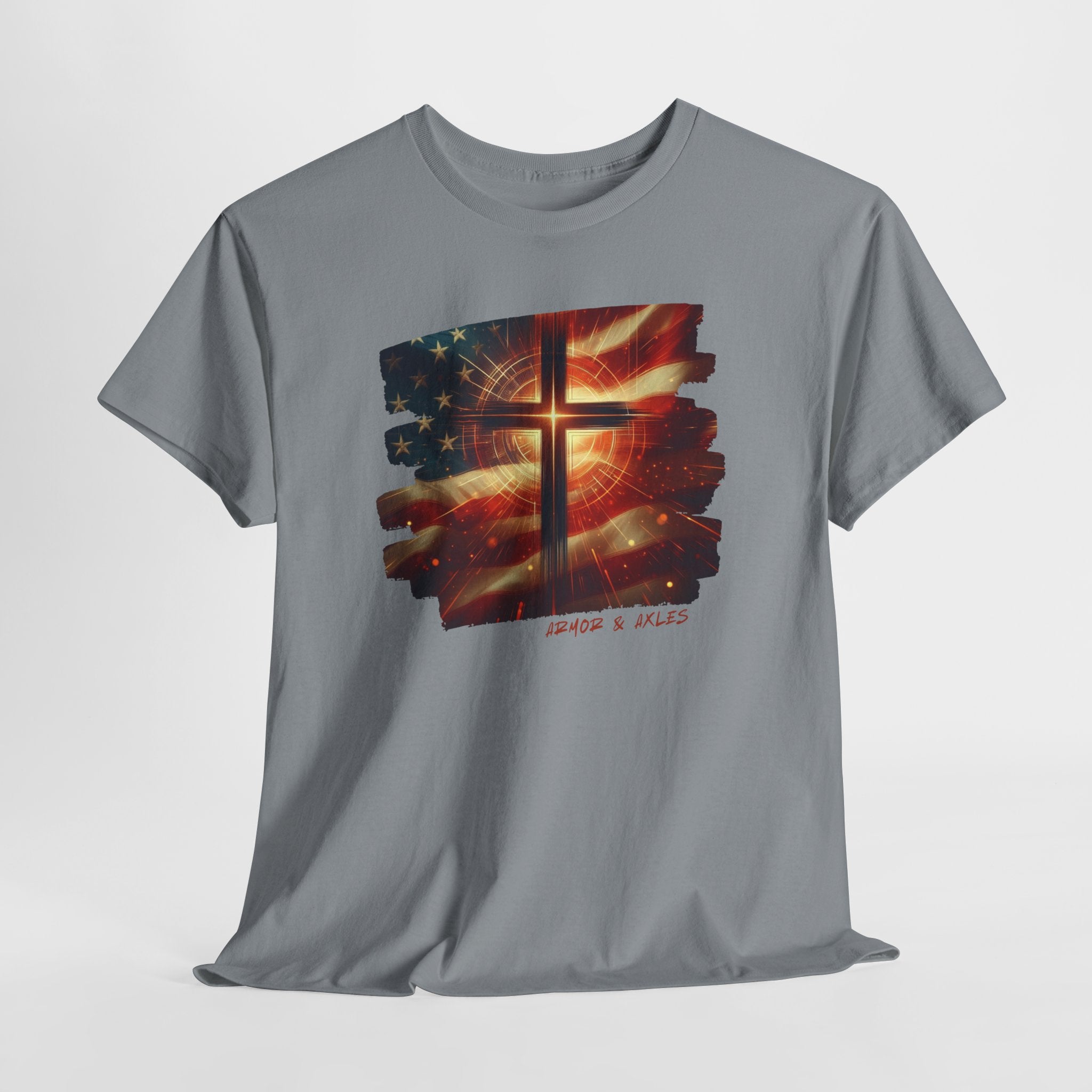 Radiant Cross American Flag T-Shirt