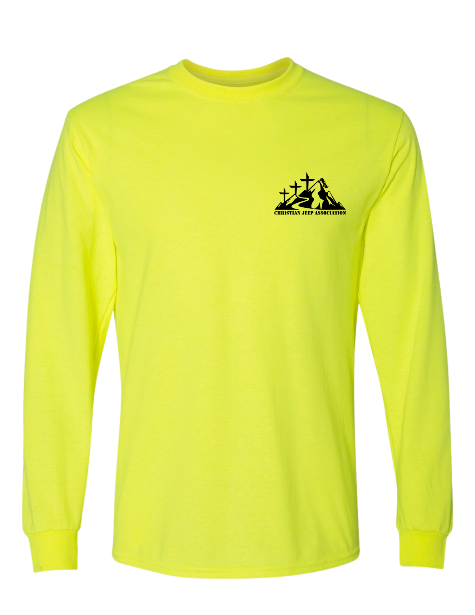 CJA Trail Guide DryBlend® Long Sleeve Tee – Safety Green
