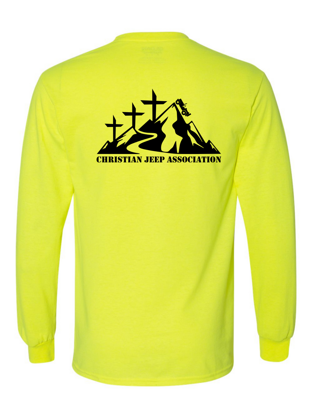CJA Trail Guide DryBlend® Long Sleeve Tee – Safety Green