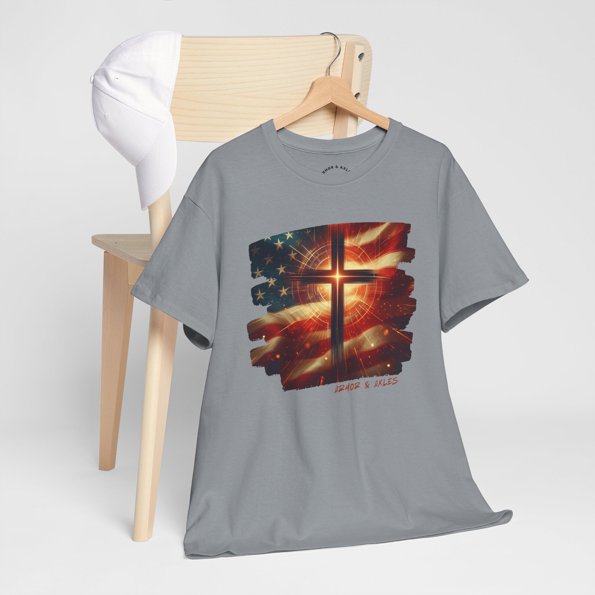 Radiant Cross American Flag T-Shirt