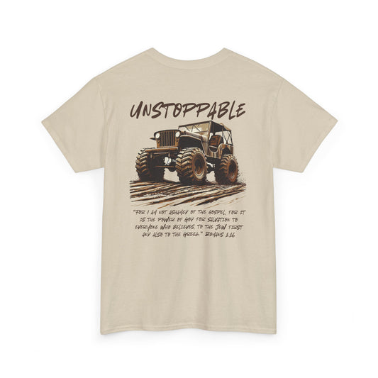 Unstoppable Faith Off-Road T-shirt – Romans 1:16