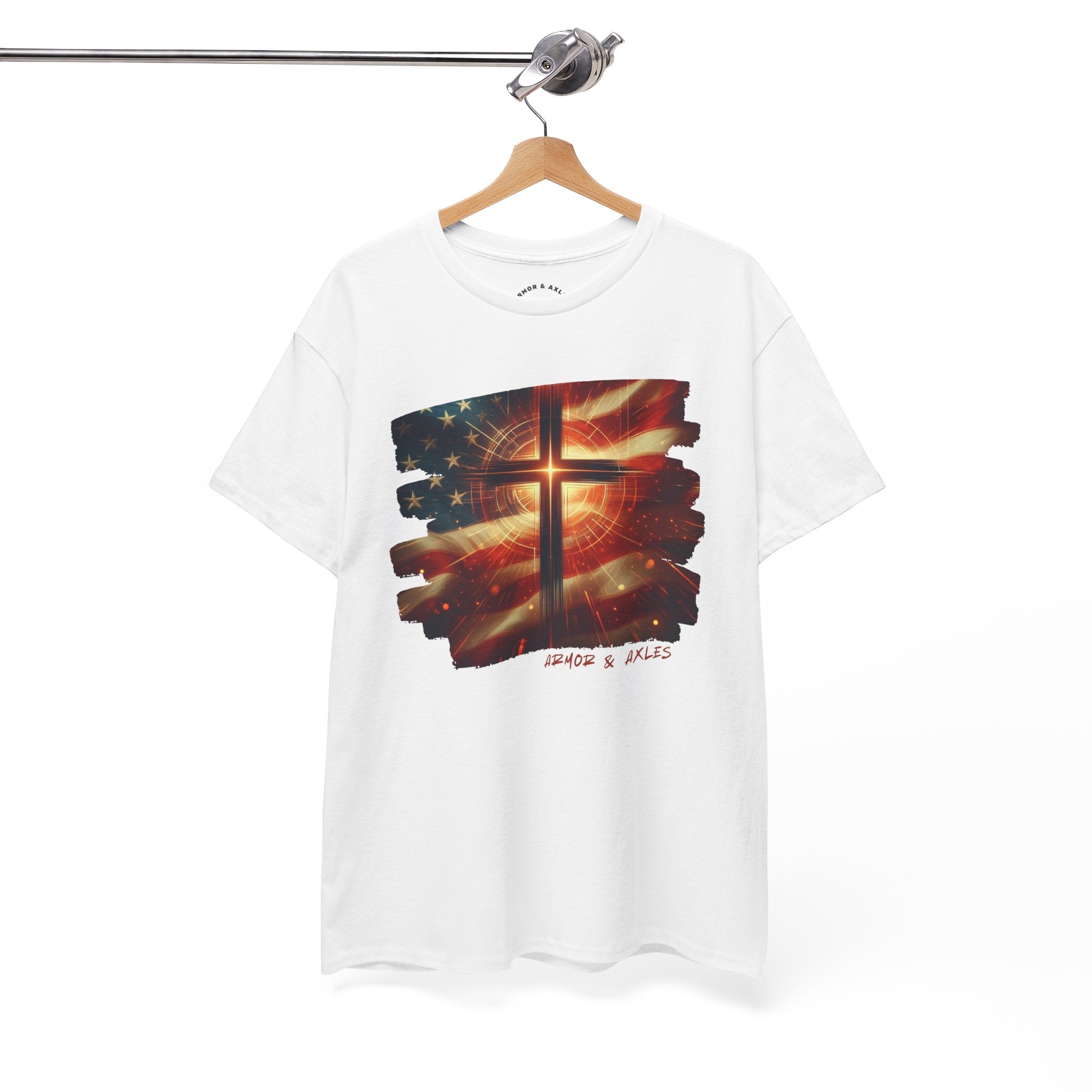 Radiant Cross American Flag T-Shirt