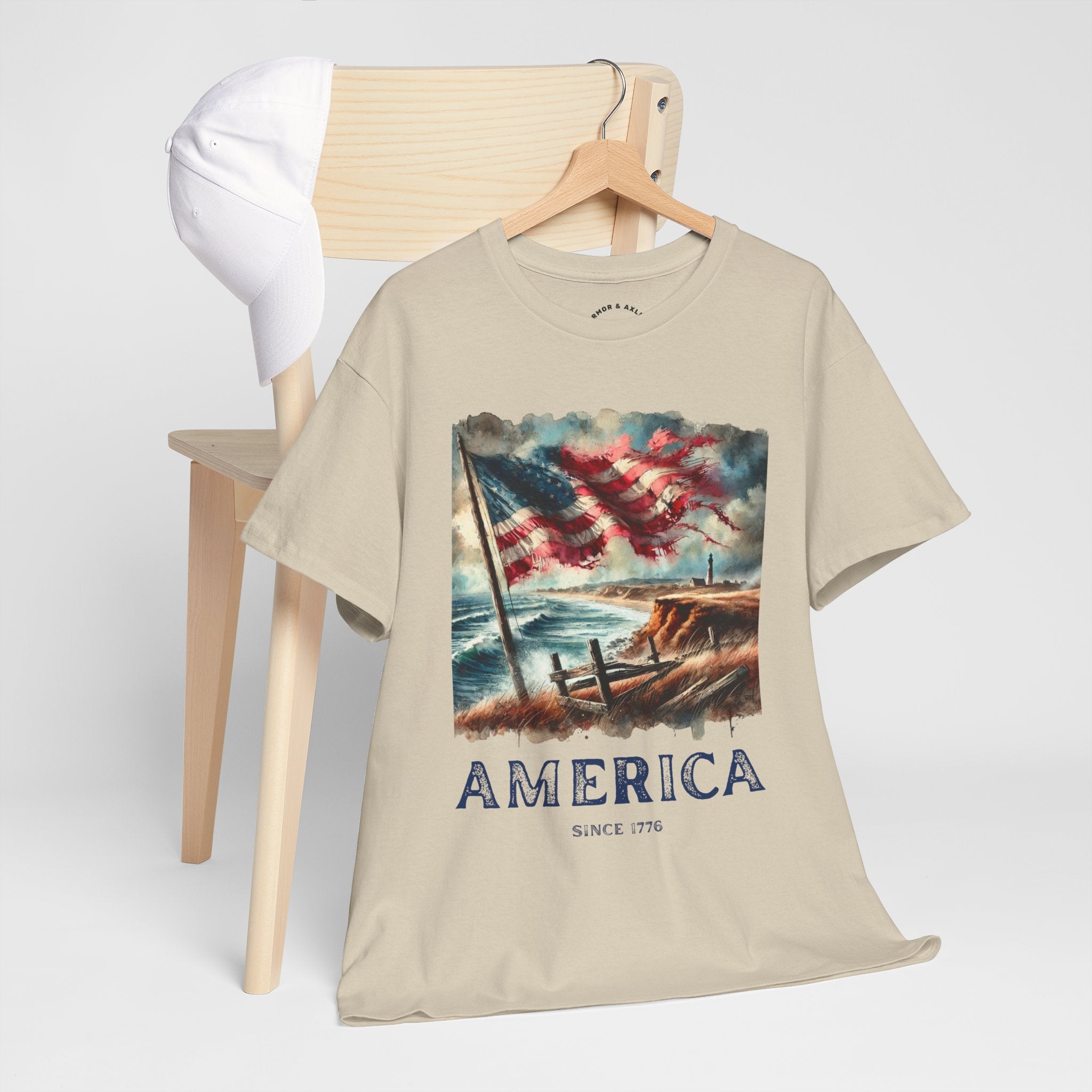 Vintage Style Americana T-Shirt, Casual Summer Tee, 4th of July Shirt, Patriotic Graphic Tee, Gift for Veterans