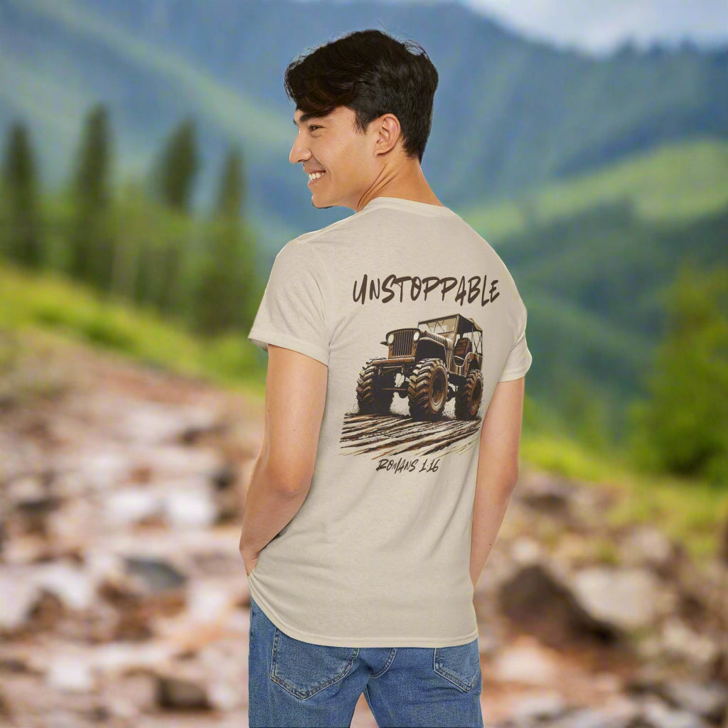 Unstoppable Faith Off-Road Tshirt – Romans 1:16