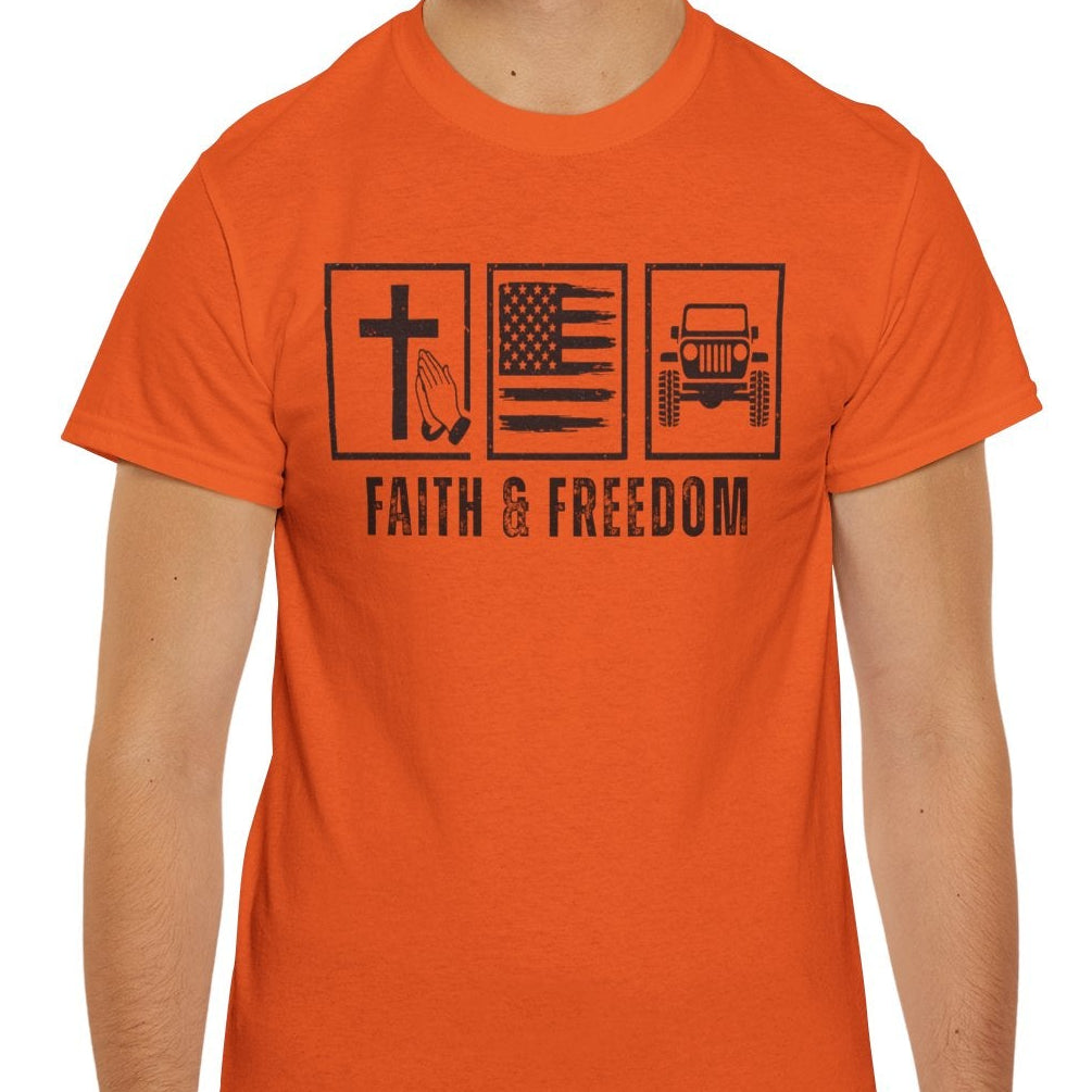 Faith & Freedom Christian off-road t-shirt by Armor & Axles

Patriotic Christian 4x4 t-shirt for off-road enthusiasts

Faith-based freedom themed off-road apparel