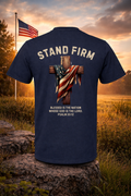 Stand Firm Patriotic Christian T-Shirt | Psalm 33:12 Faith & Freedom Shirt