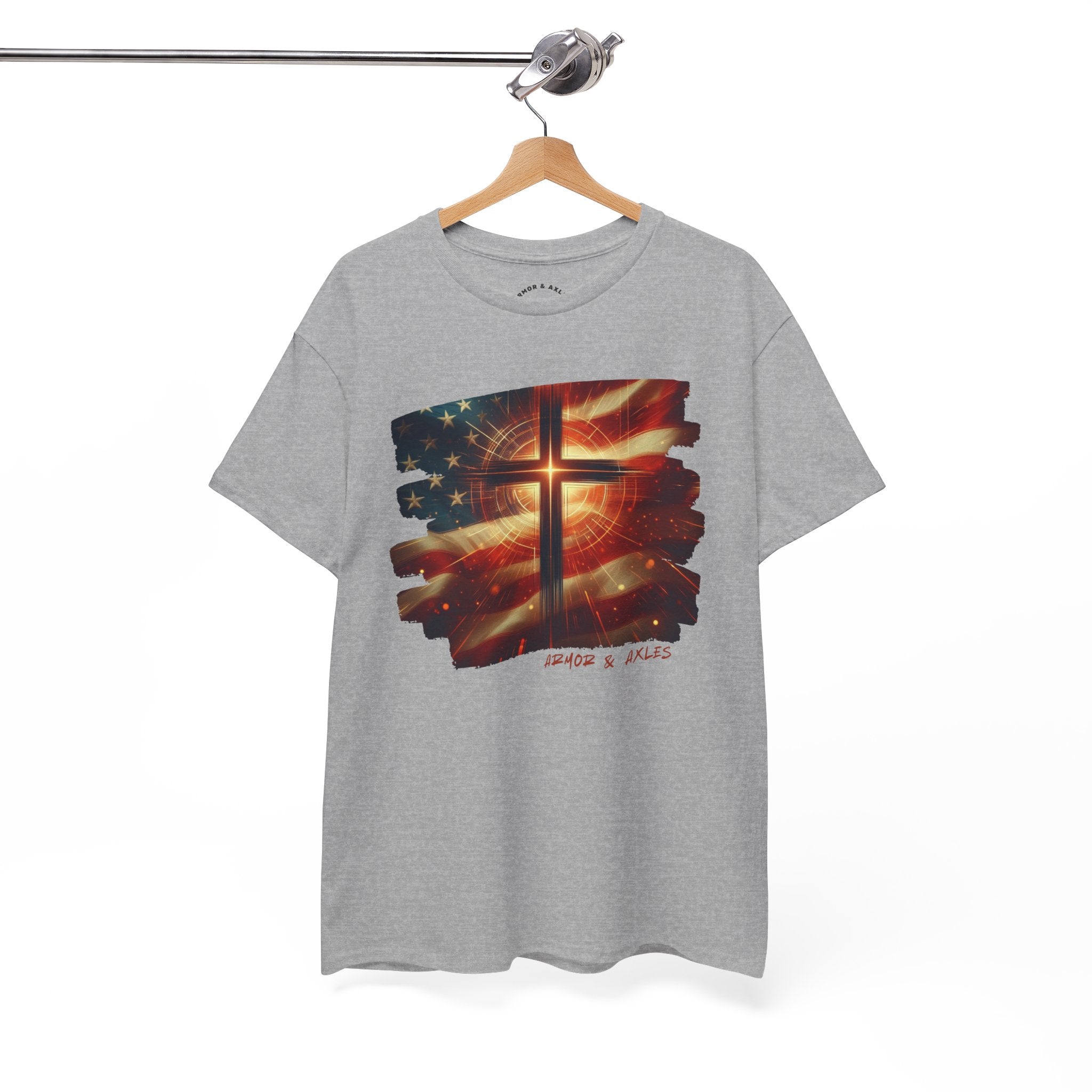 Radiant Cross American Flag T-Shirt