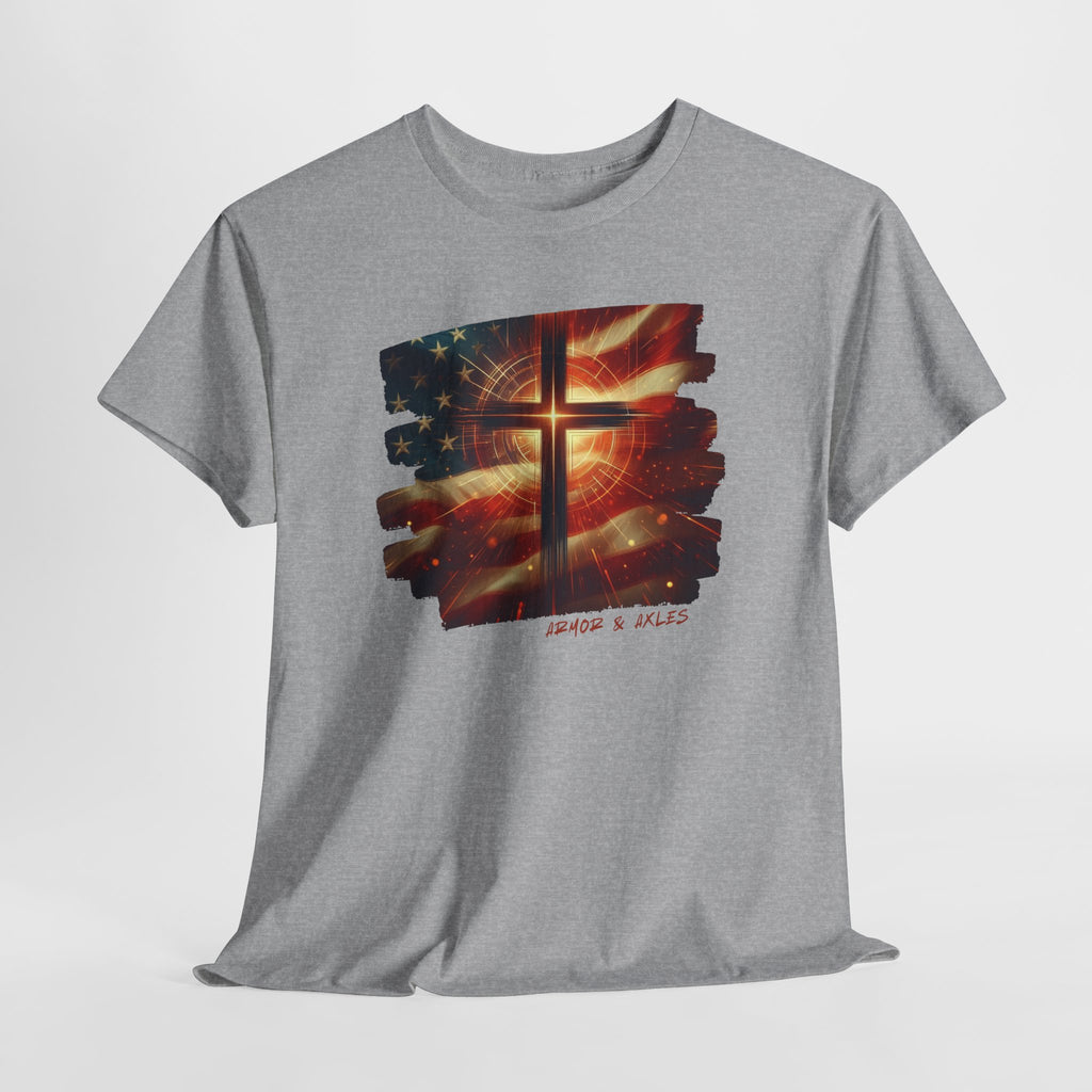 Radiant Cross American Flag T-Shirt