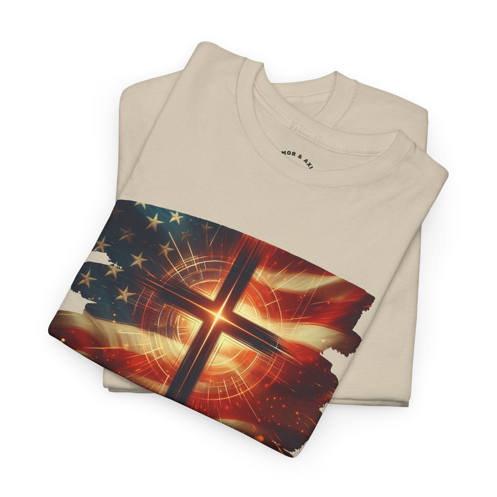 Radiant Cross American Flag T-Shirt
